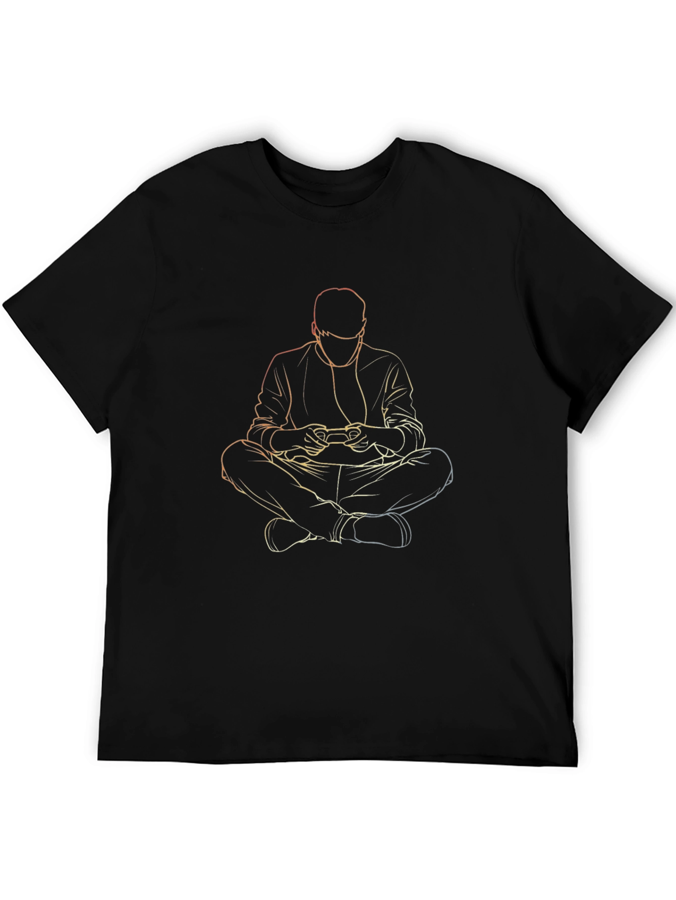 Gamer Outline T-Shirt - Black