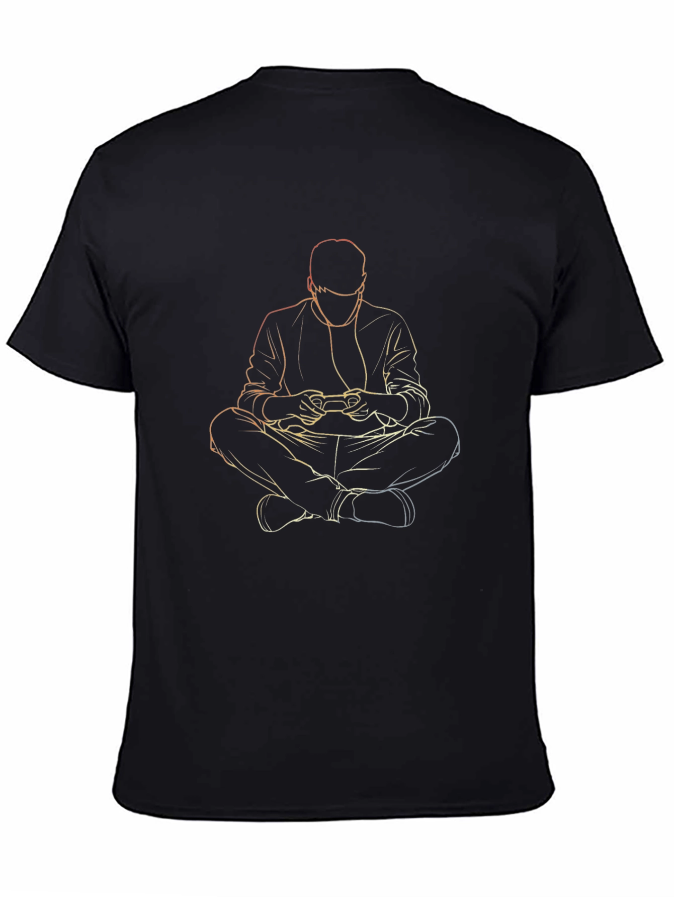 Gamer Outline T-Shirt - Black