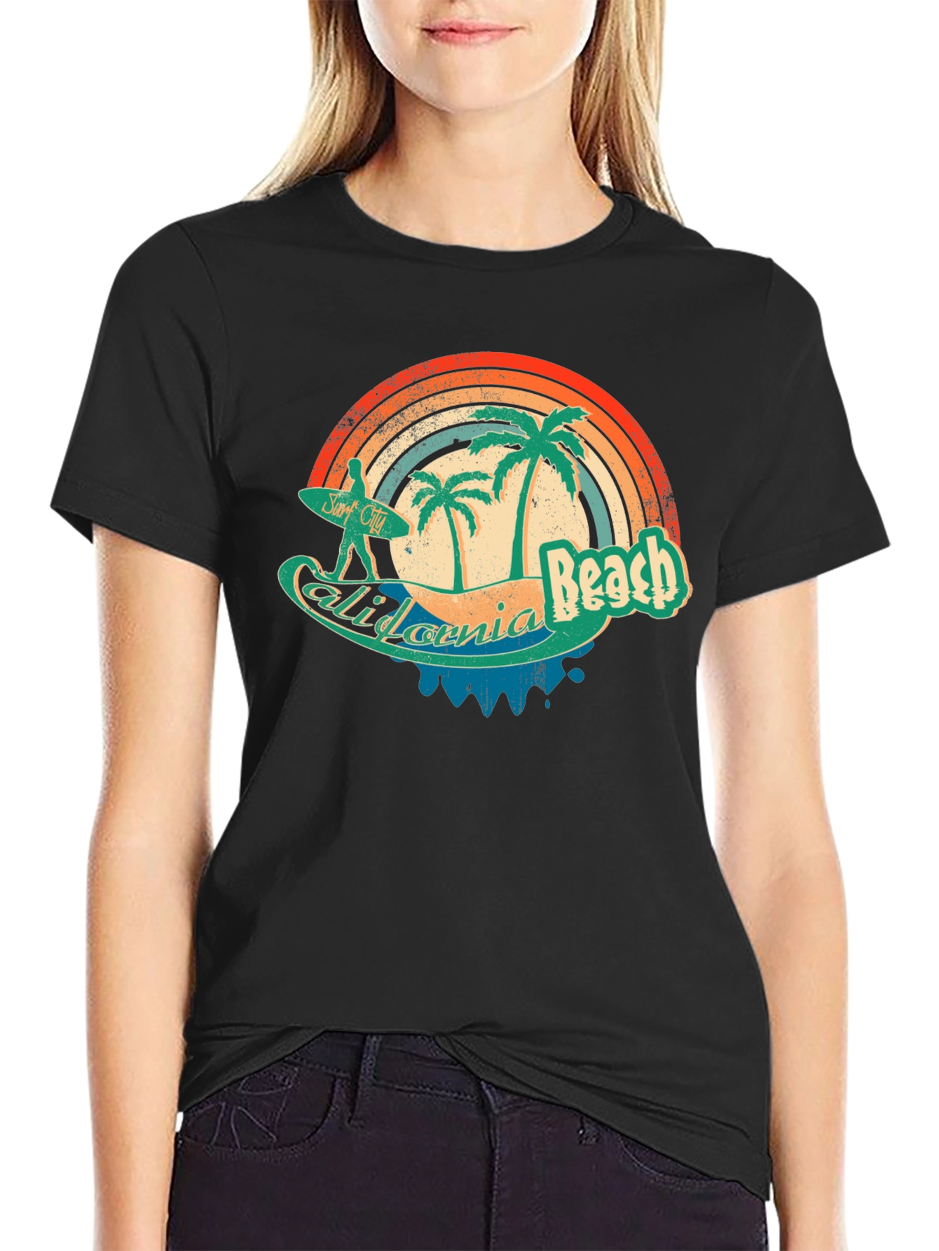 California Beach Retro Surf T-Shirt