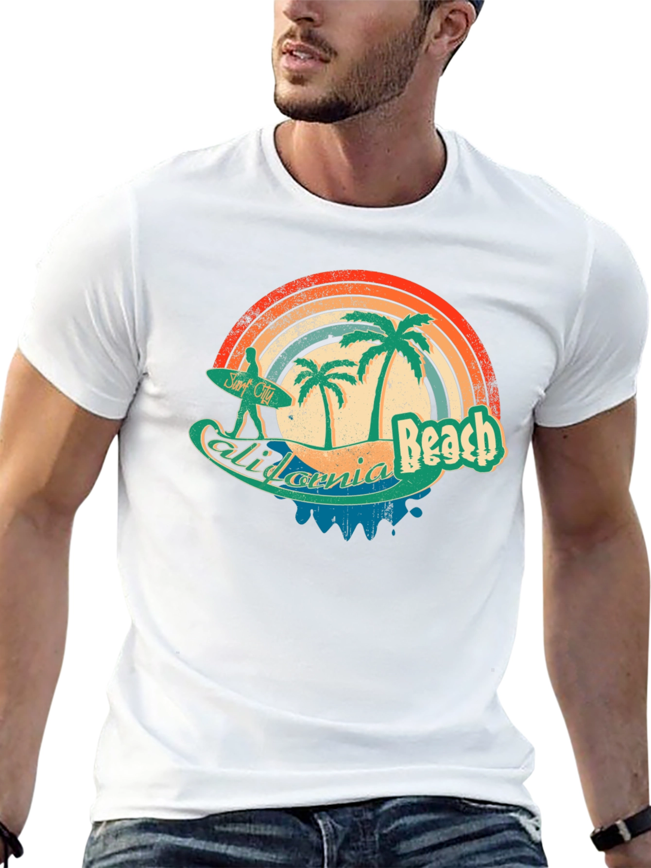 California Beach Retro Surf T-Shirt