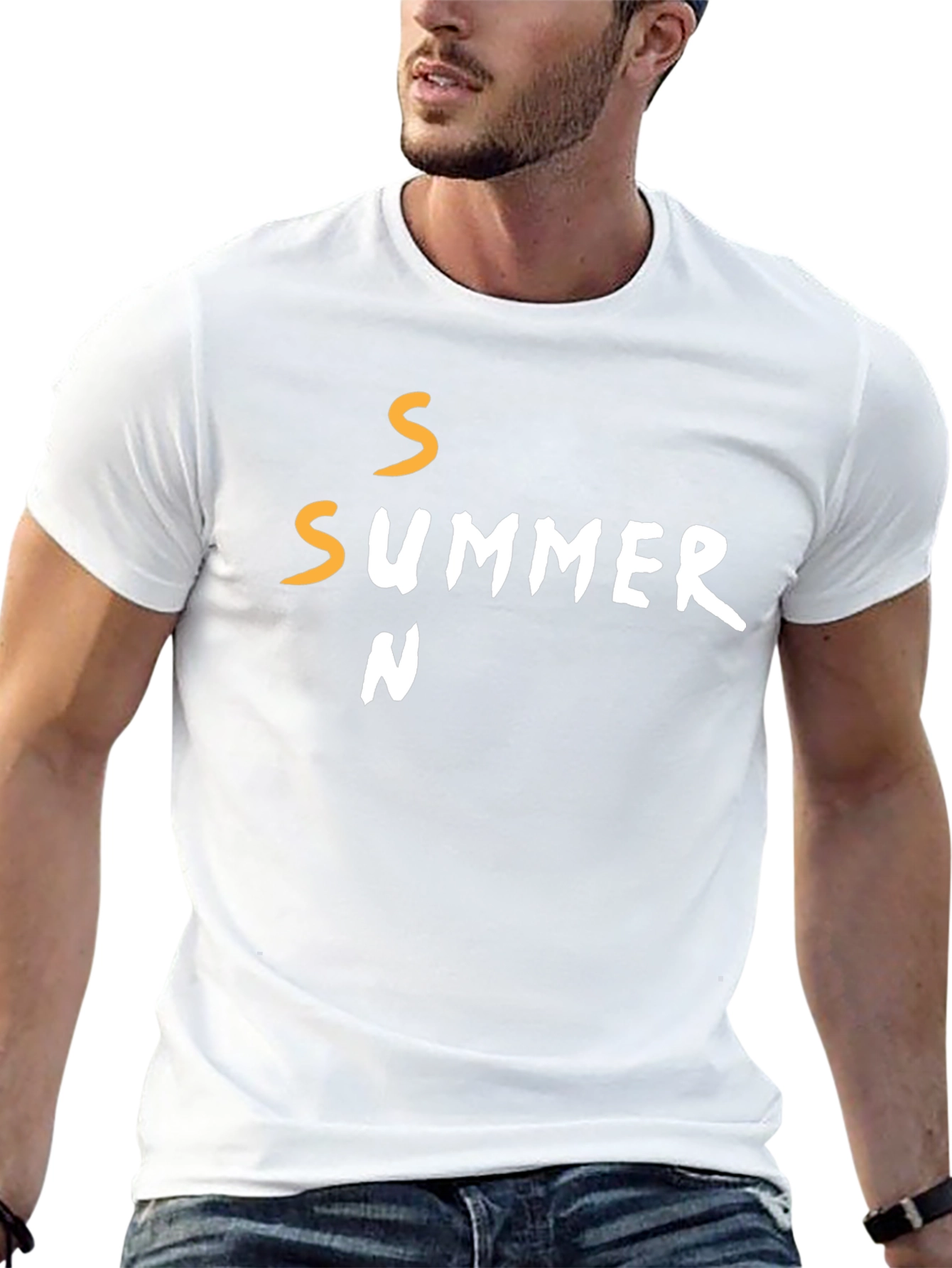 Summer Season Graphic T-Shirt - Casual Black Tee