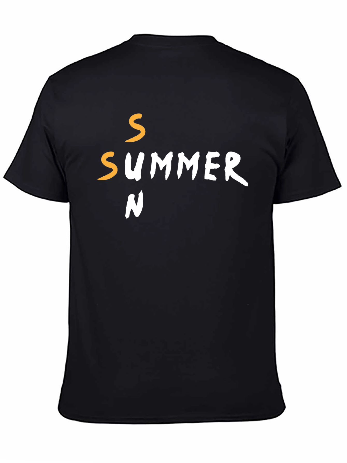 Summer Season Graphic T-Shirt - Casual Black Tee