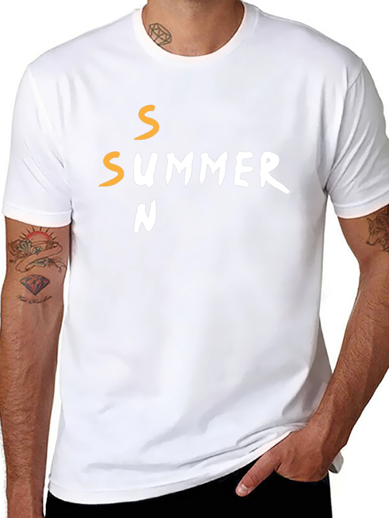 Summer Season Graphic T-Shirt - Casual Black Tee
