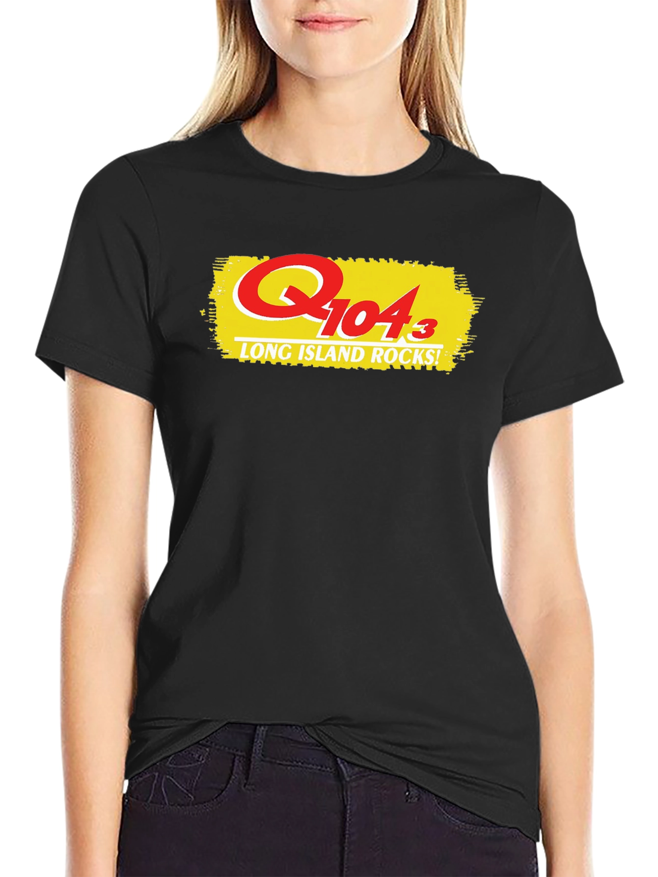 Q104.3 Long Island Rocks! Black T-Shirt