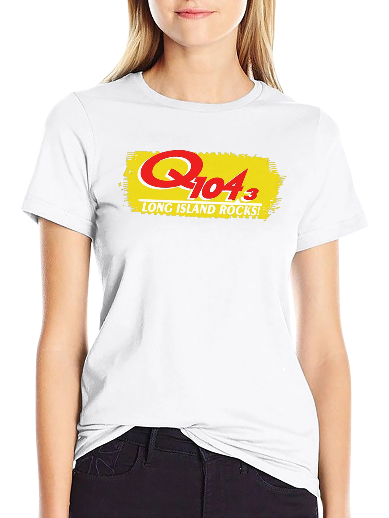Q104.3 Long Island Rocks! Black T-Shirt