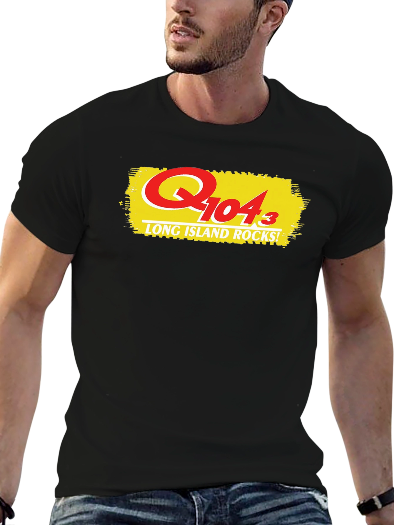Q104.3 Long Island Rocks! Black T-Shirt