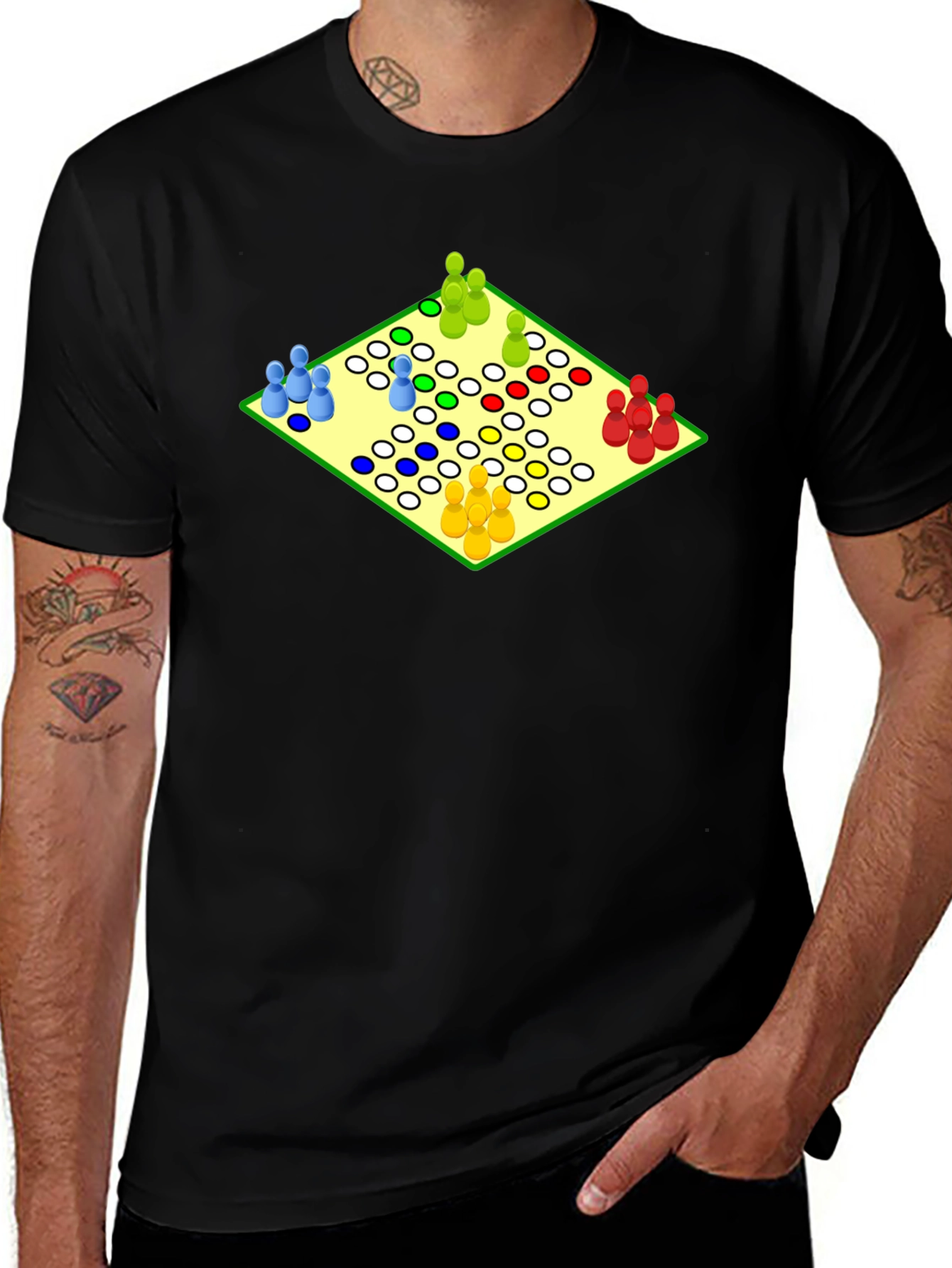 Ludo Board Game T-Shirt - Fun & Casual Wear
