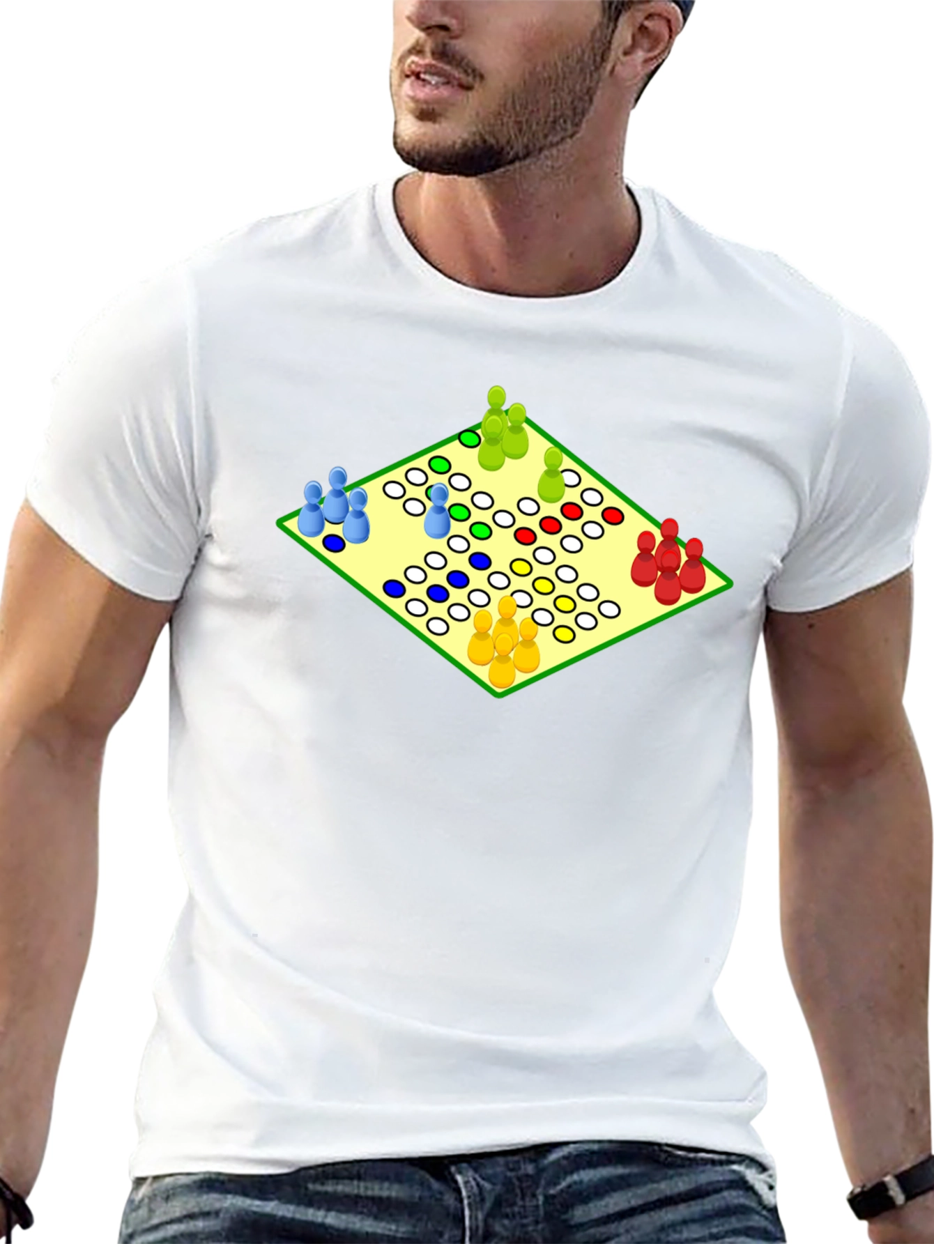 Ludo Board Game T-Shirt - Fun & Casual Wear