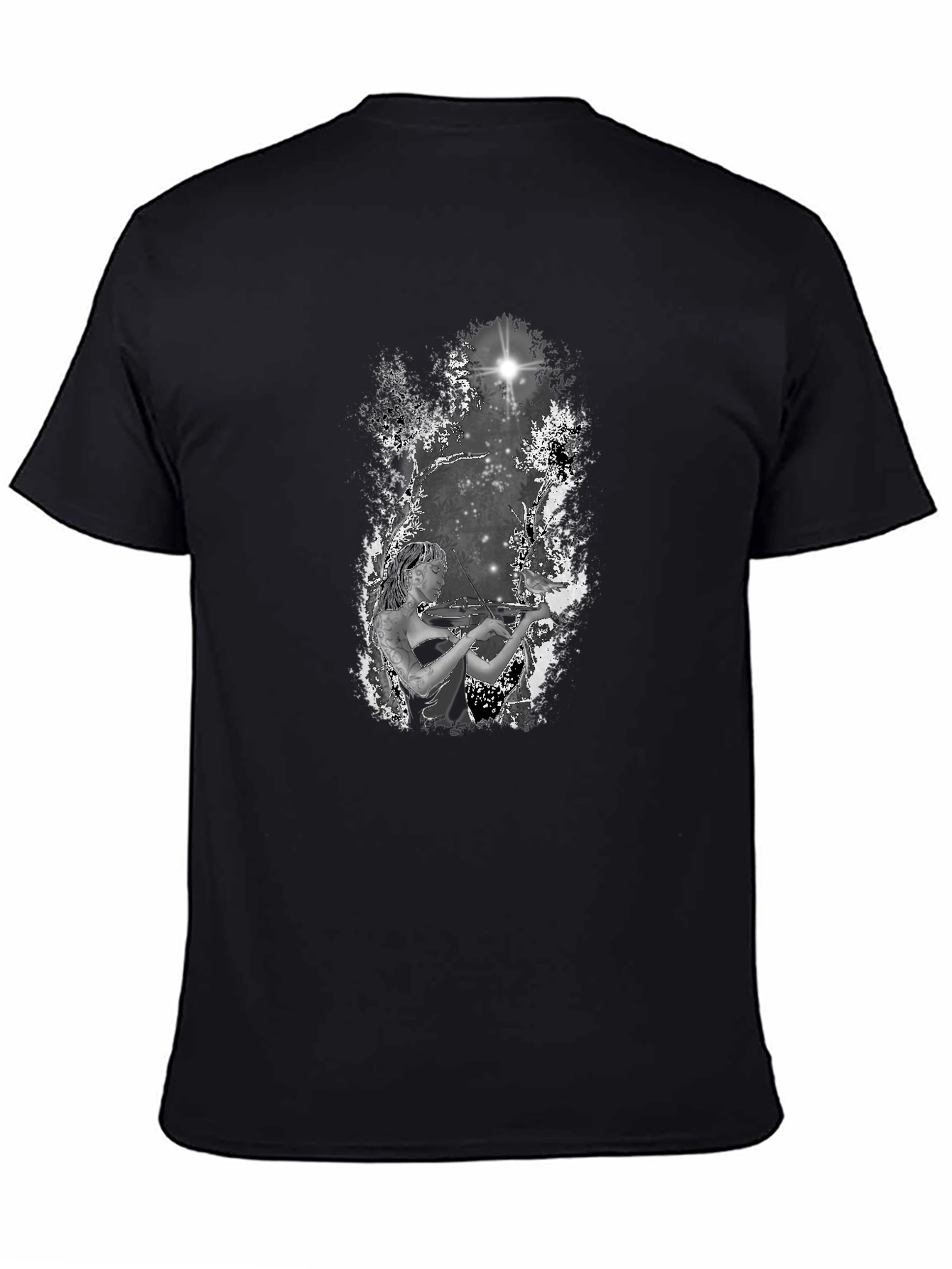 Mystic Violinist Graphic Tee - Black