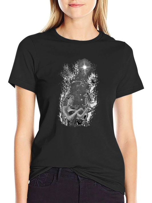 Mystic Violinist Graphic Tee - Black