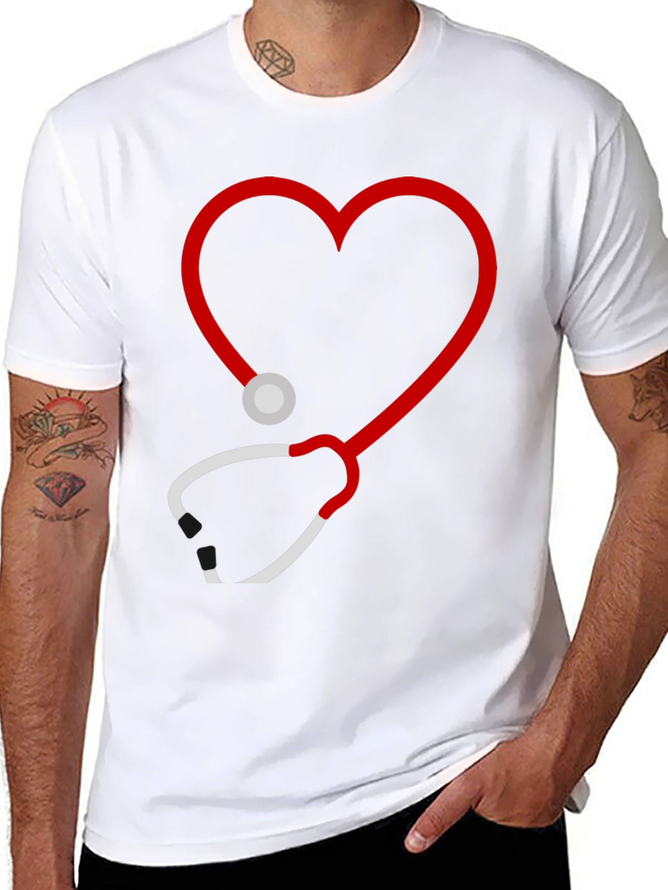 Stethoscope Heart Graphic Tee