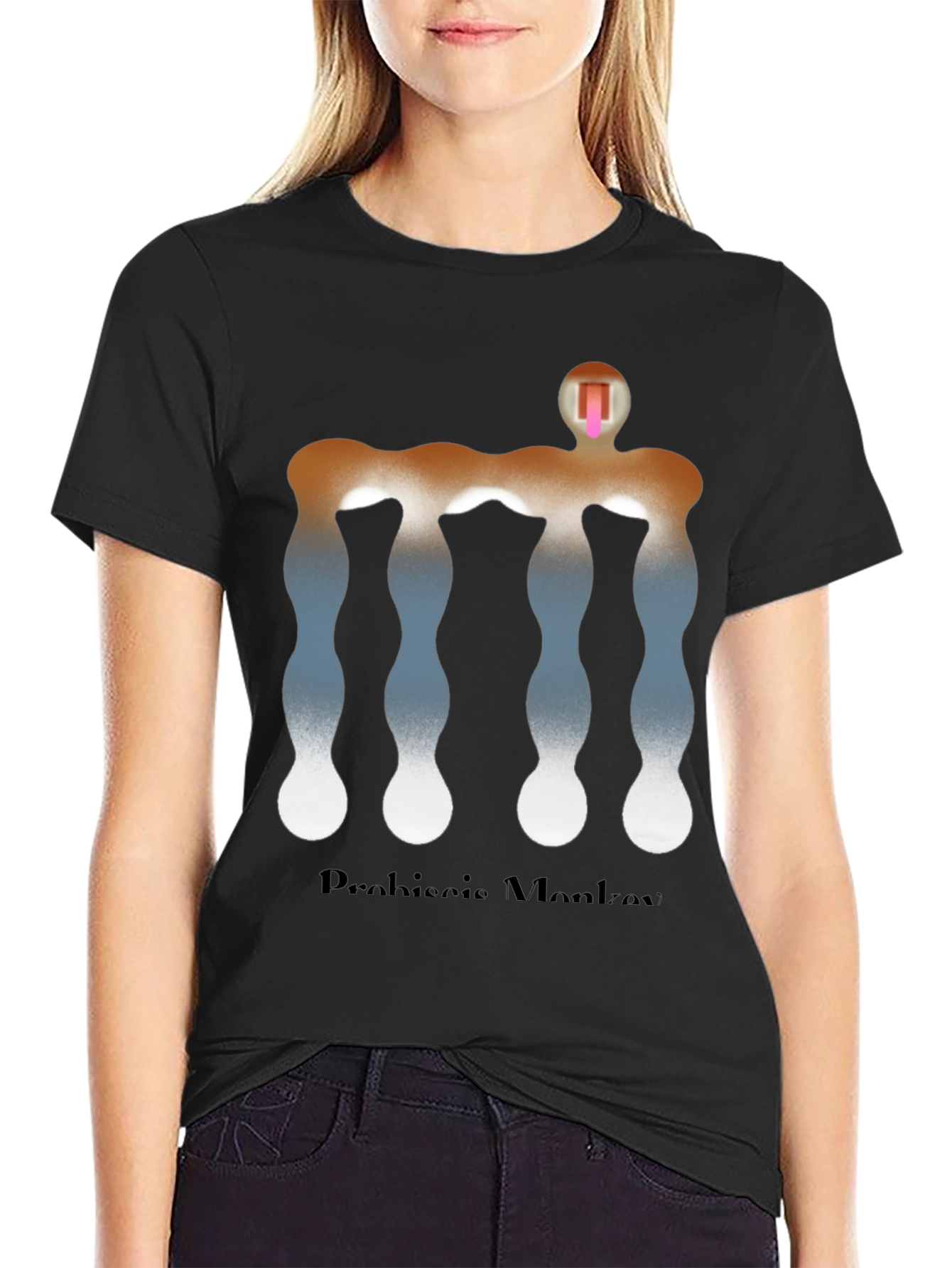Proboscis Monkey Graphic T-Shirt - Modern Art Tee