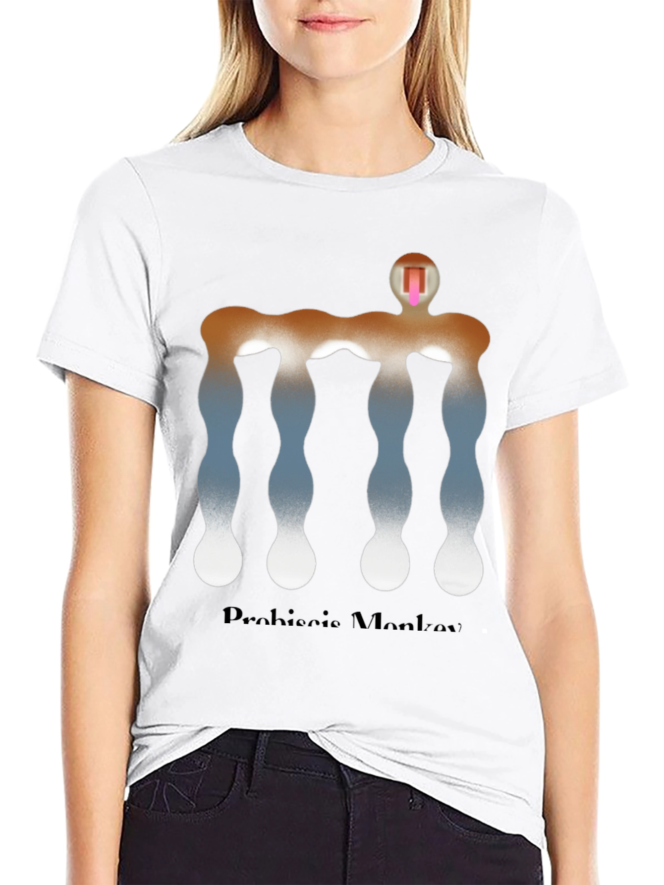 Proboscis Monkey Graphic T-Shirt - Modern Art Tee