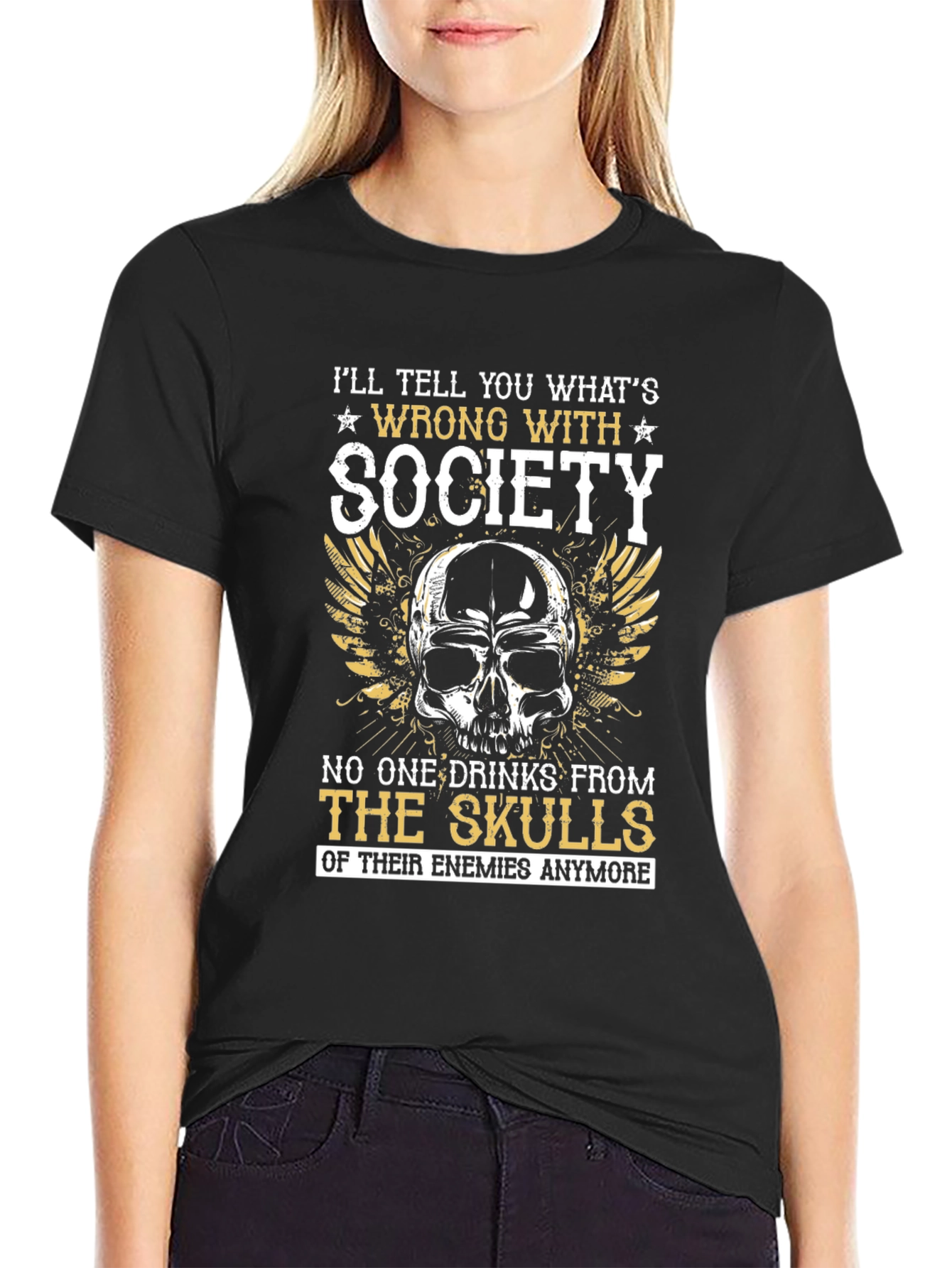 Skull Society T-Shirt - Edgy Graphic Tee
