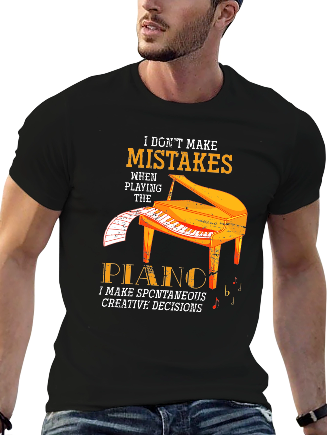 Piano Player T-Shirt - I Dont Make Mistakes Tee
