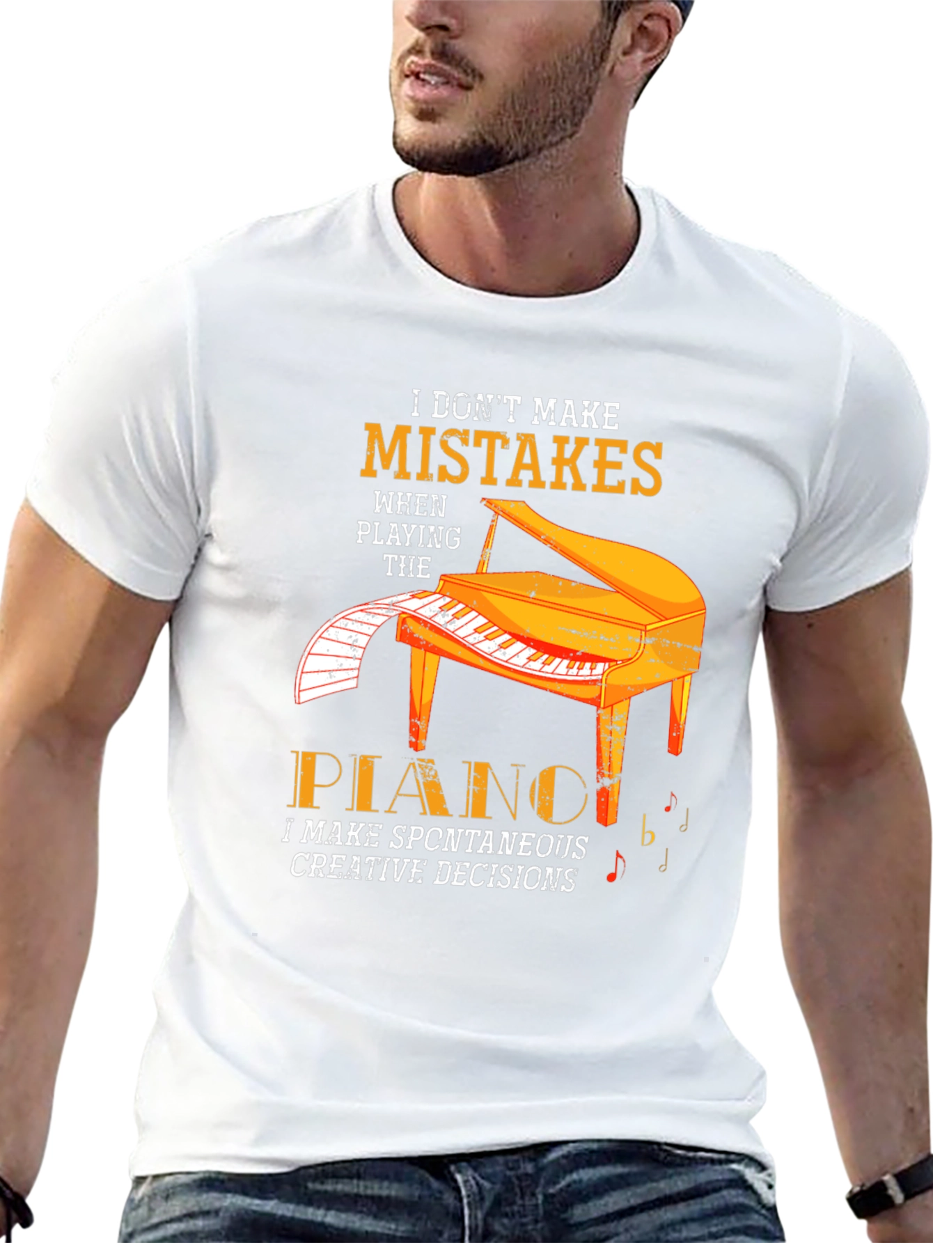 Piano Player T-Shirt - I Dont Make Mistakes Tee