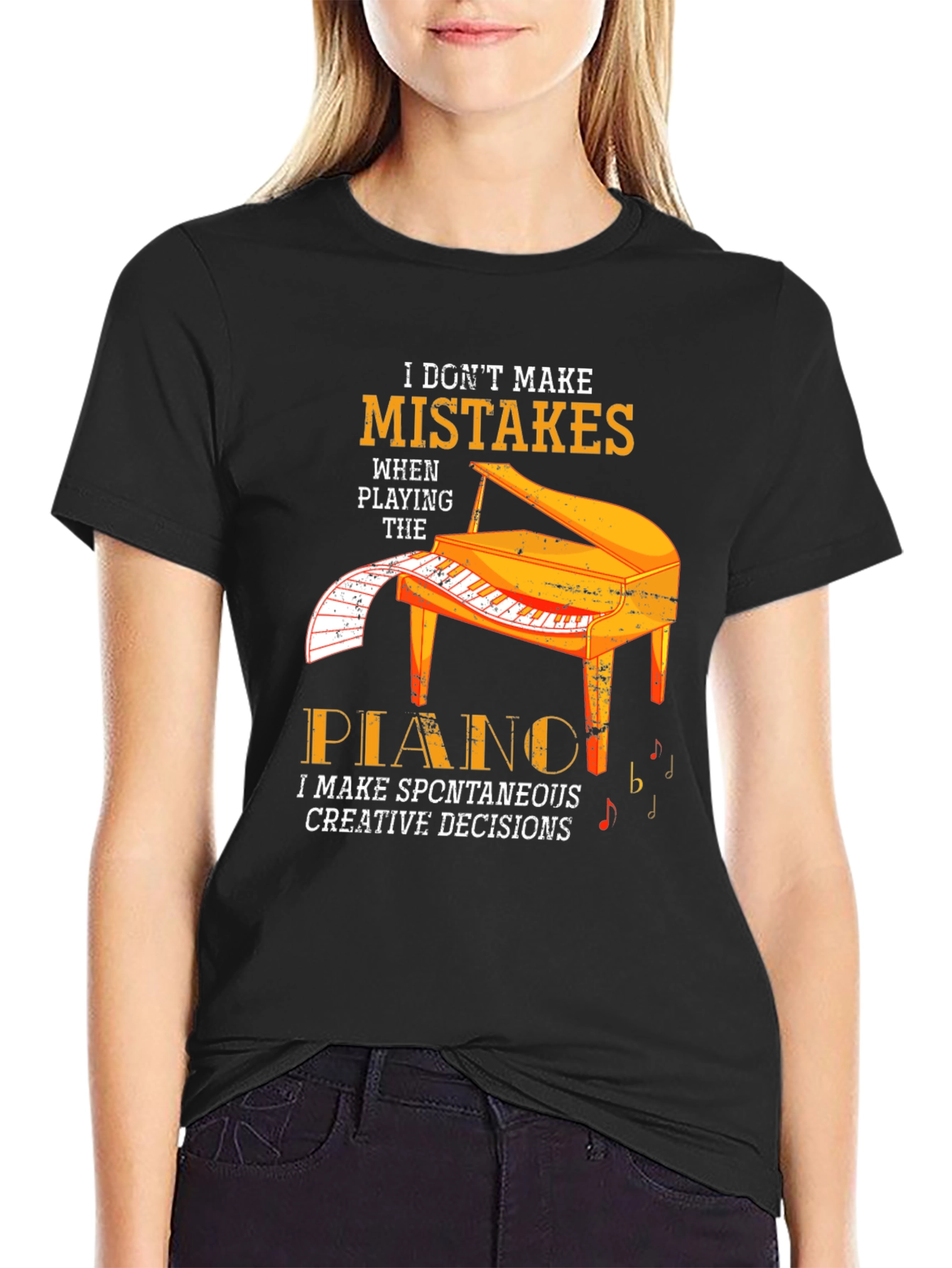 Piano Player T-Shirt - I Dont Make Mistakes Tee