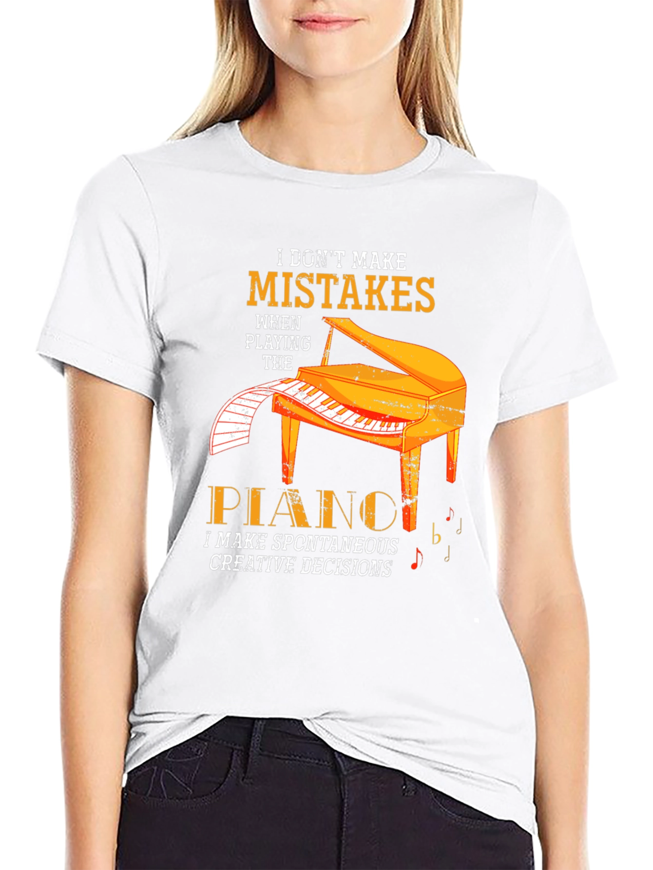 Piano Player T-Shirt - I Dont Make Mistakes Tee