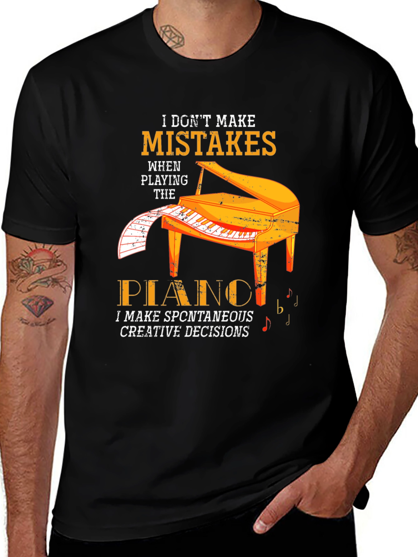 Piano Player T-Shirt - I Dont Make Mistakes Tee