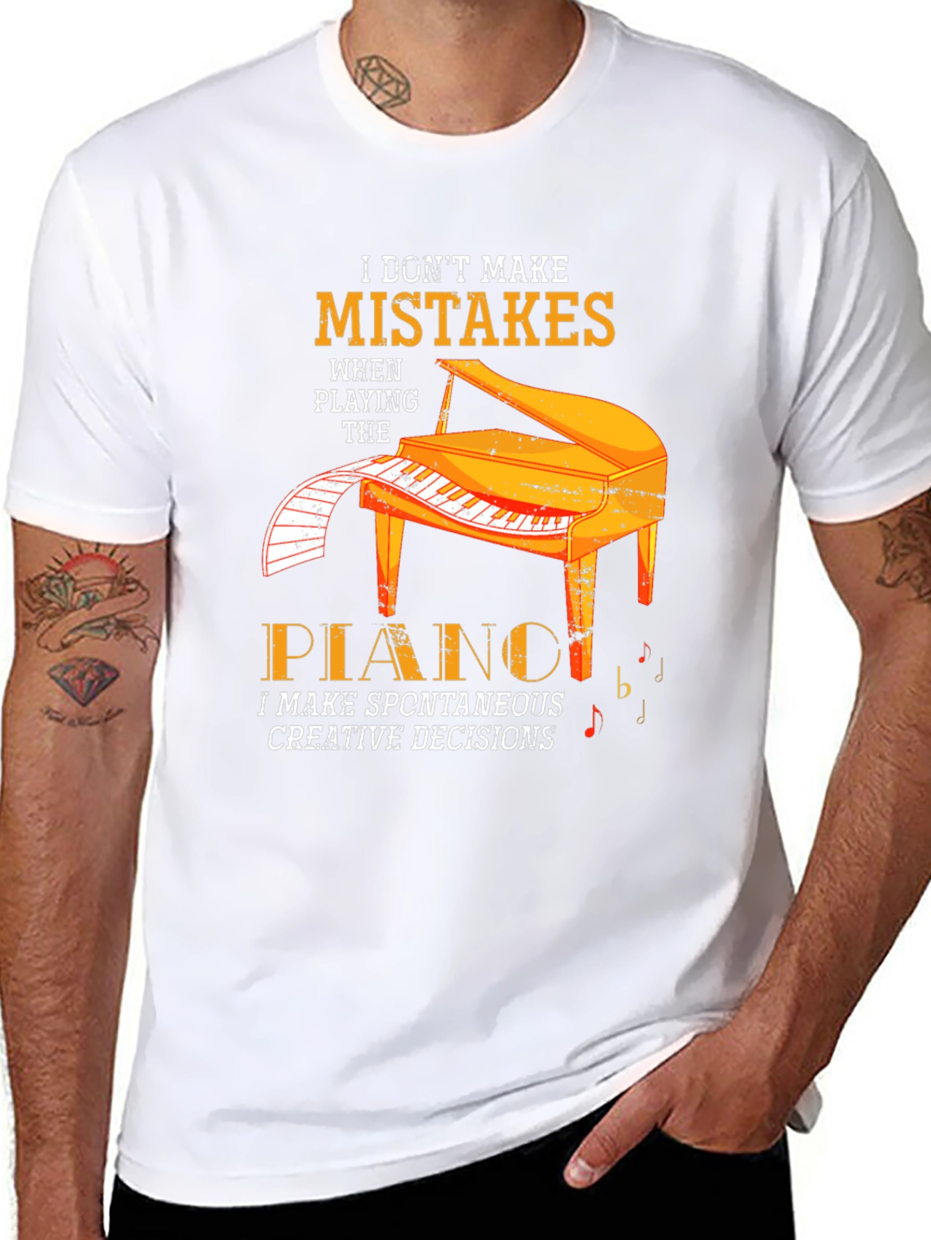 Piano Player T-Shirt - I Dont Make Mistakes Tee