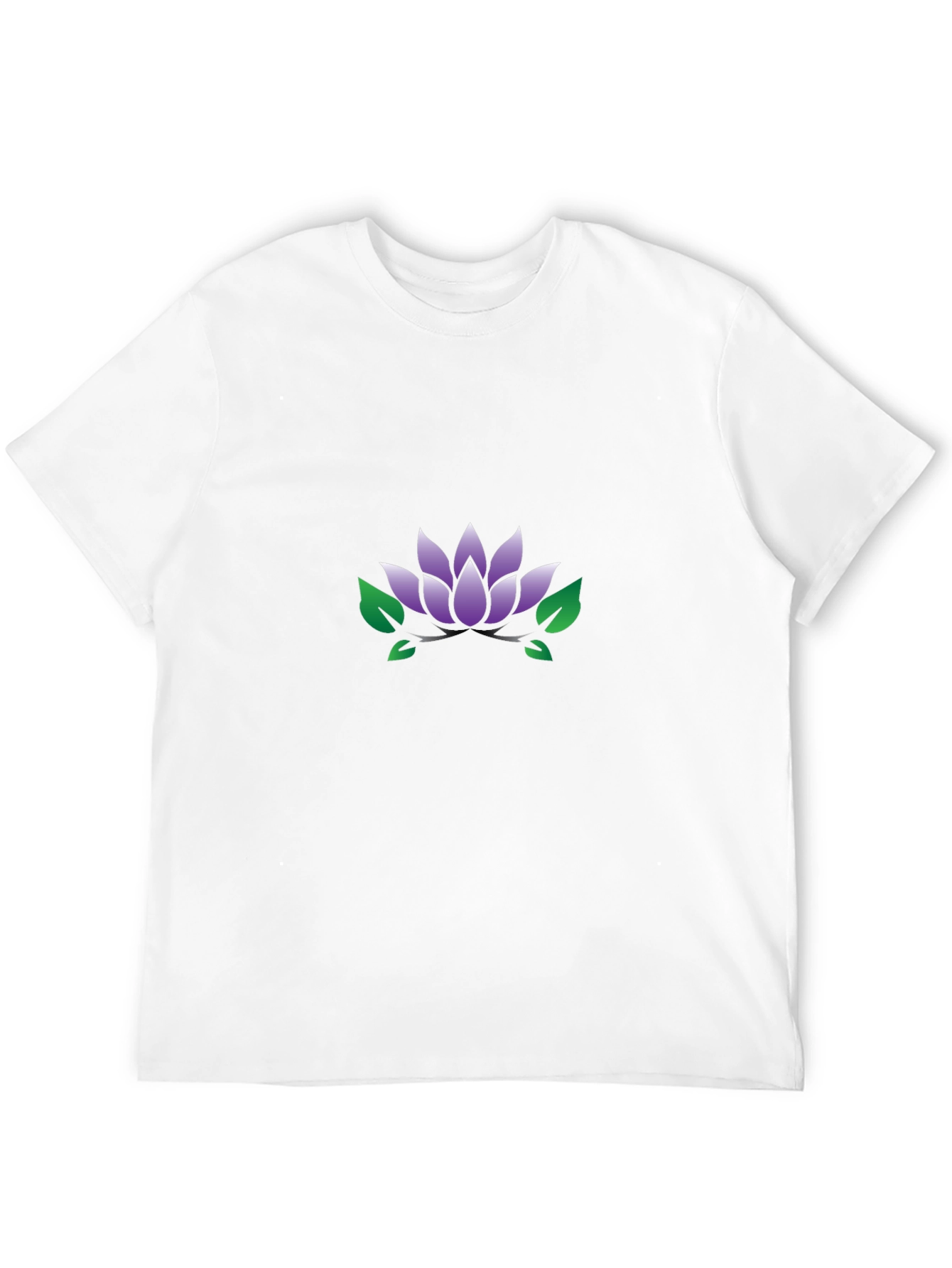 Lotus Flower Graphic Black T-Shirt