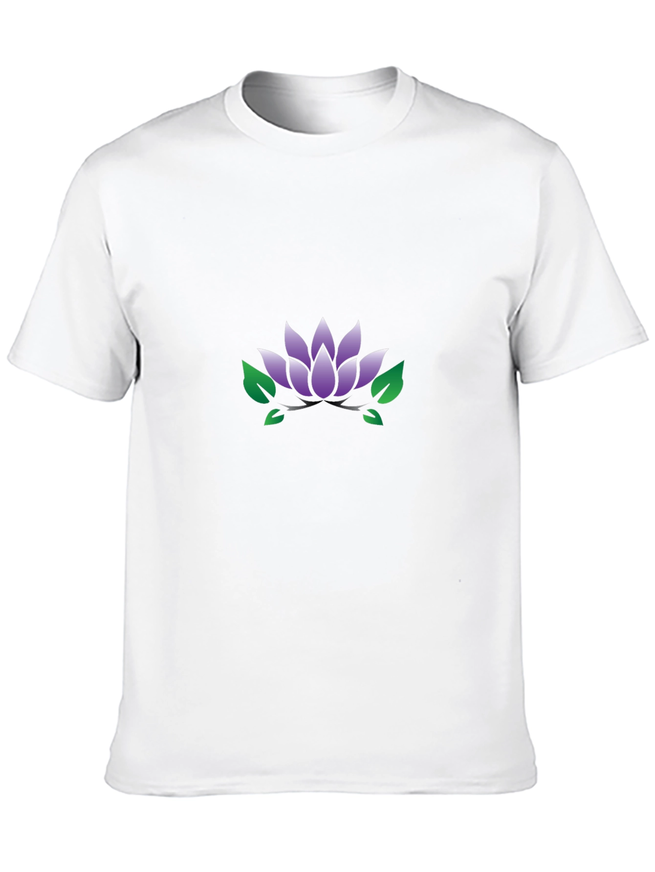 Lotus Flower Graphic Black T-Shirt