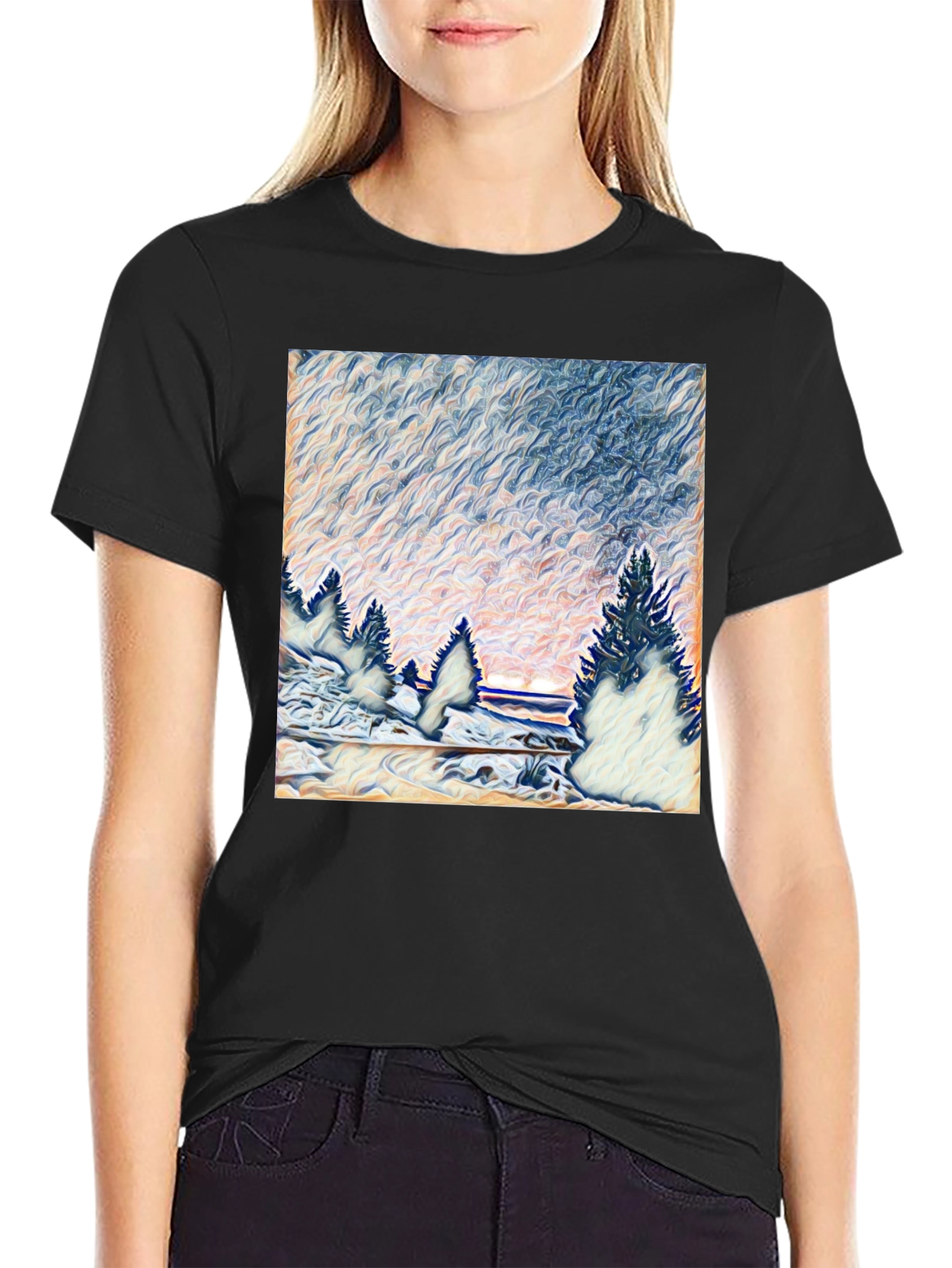 Winter Landscape Graphic T-Shirt