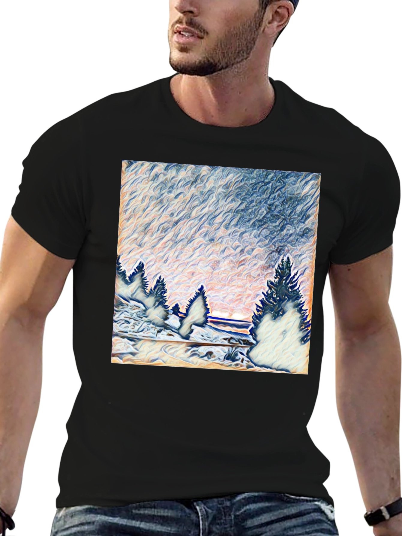 Winter Landscape Graphic T-Shirt
