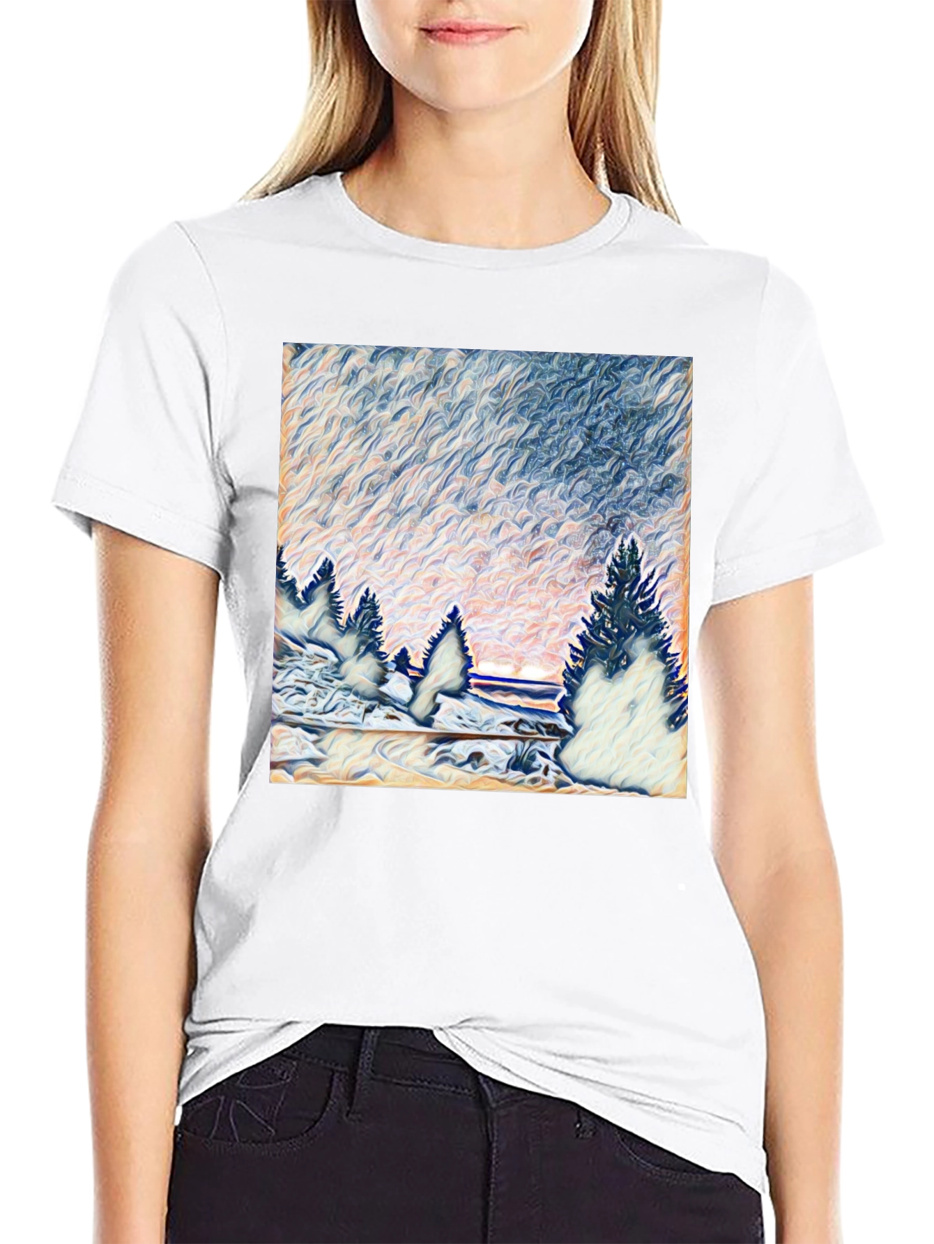 Winter Landscape Graphic T-Shirt