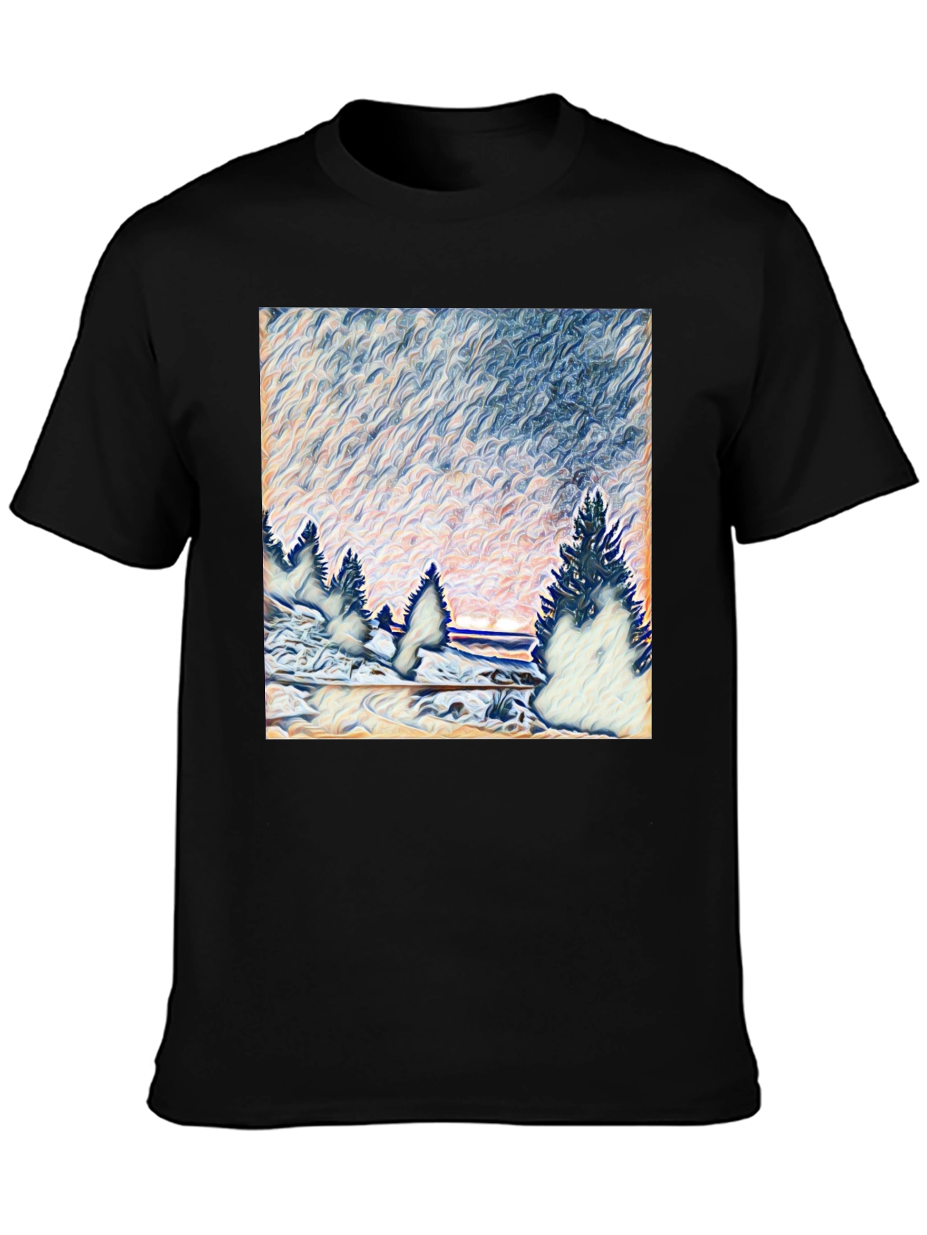 Winter Landscape Graphic T-Shirt