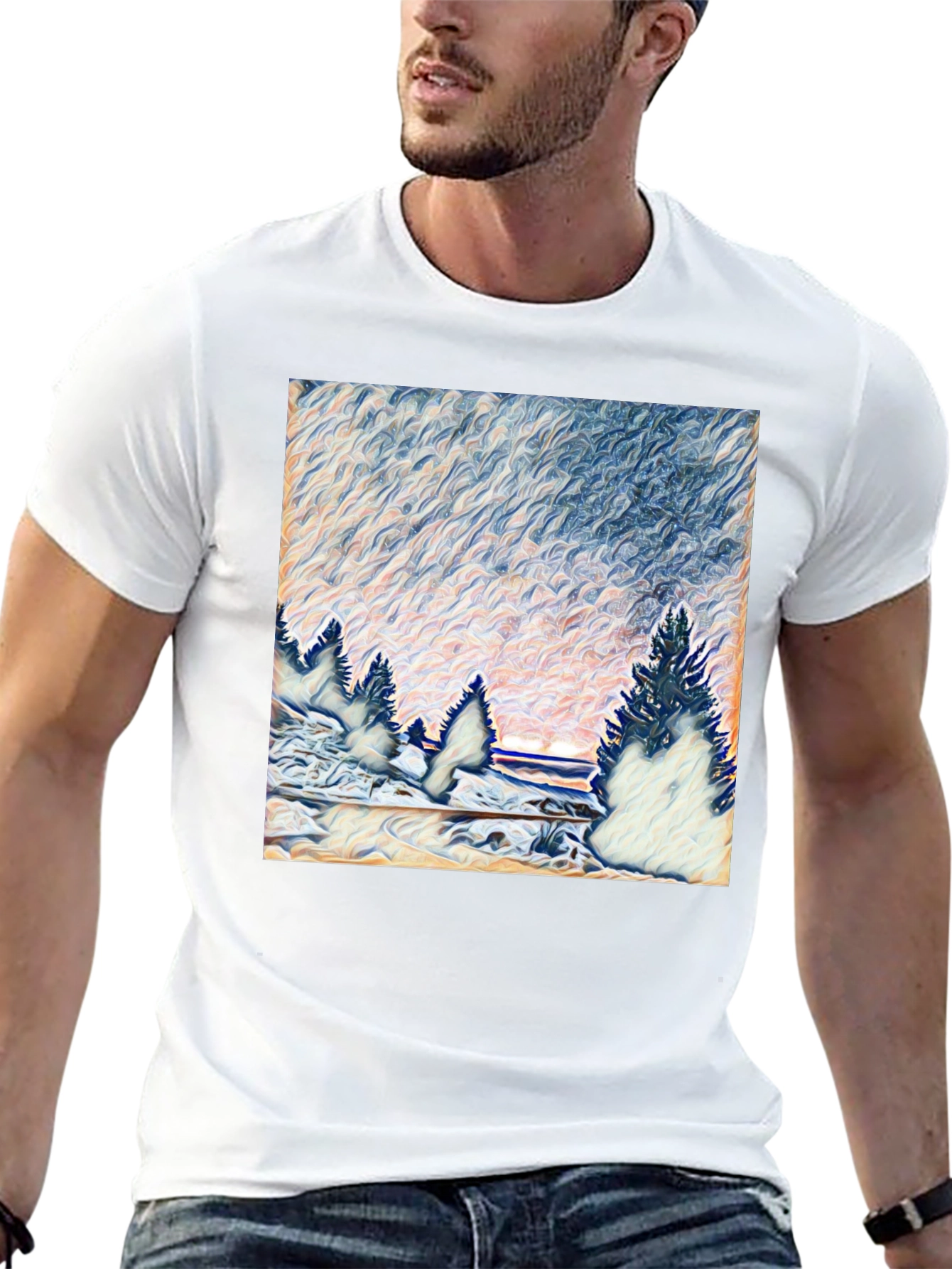 Winter Landscape Graphic T-Shirt