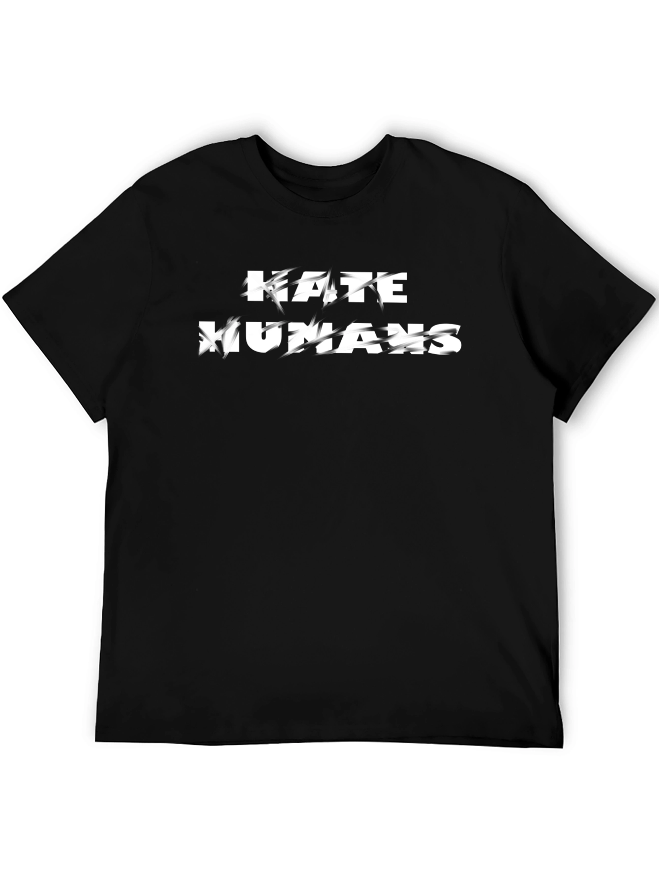 Hate Humans Black Graphic Tee for Men