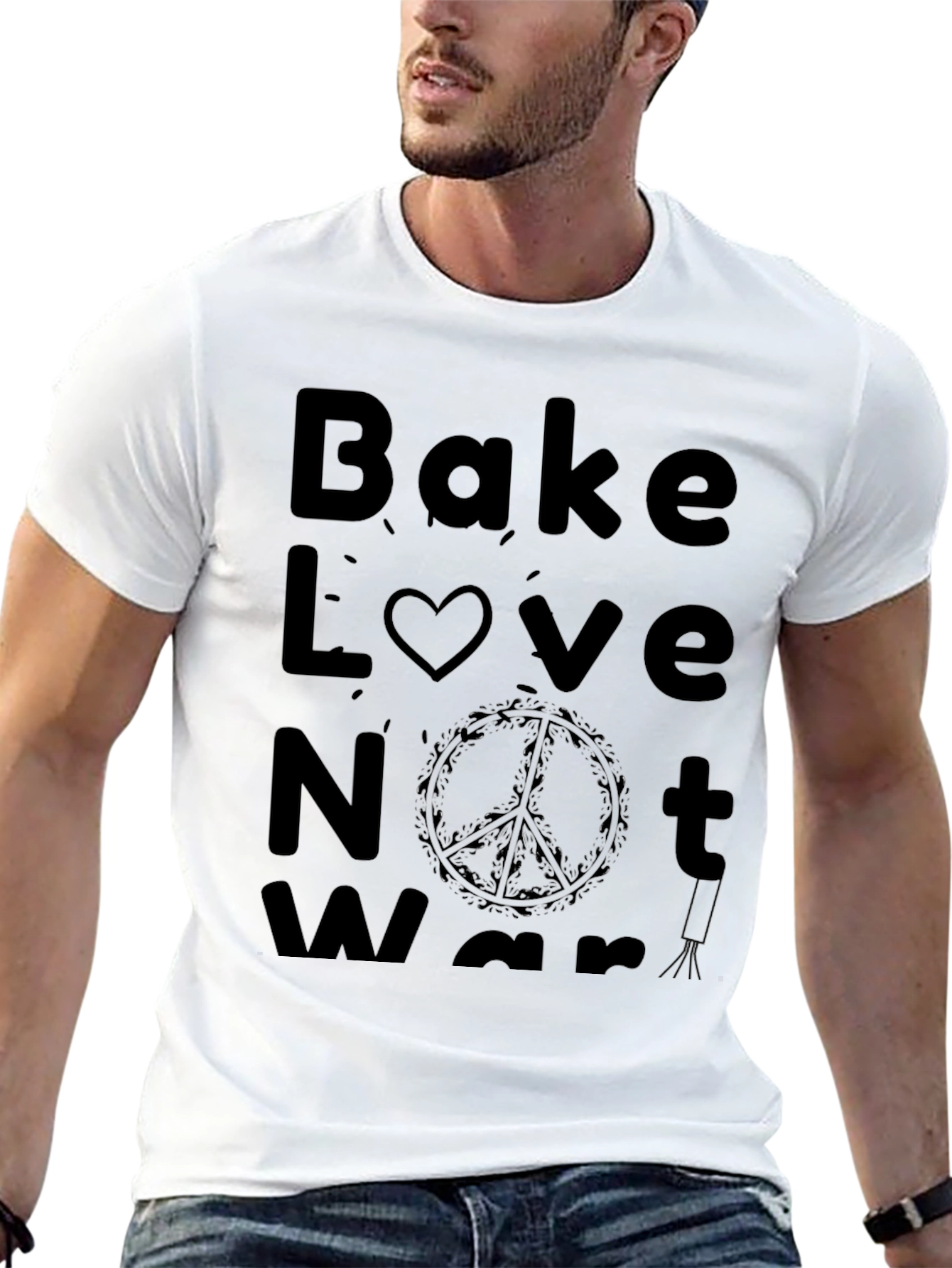 Bake Love Not War Graphic T-Shirt
