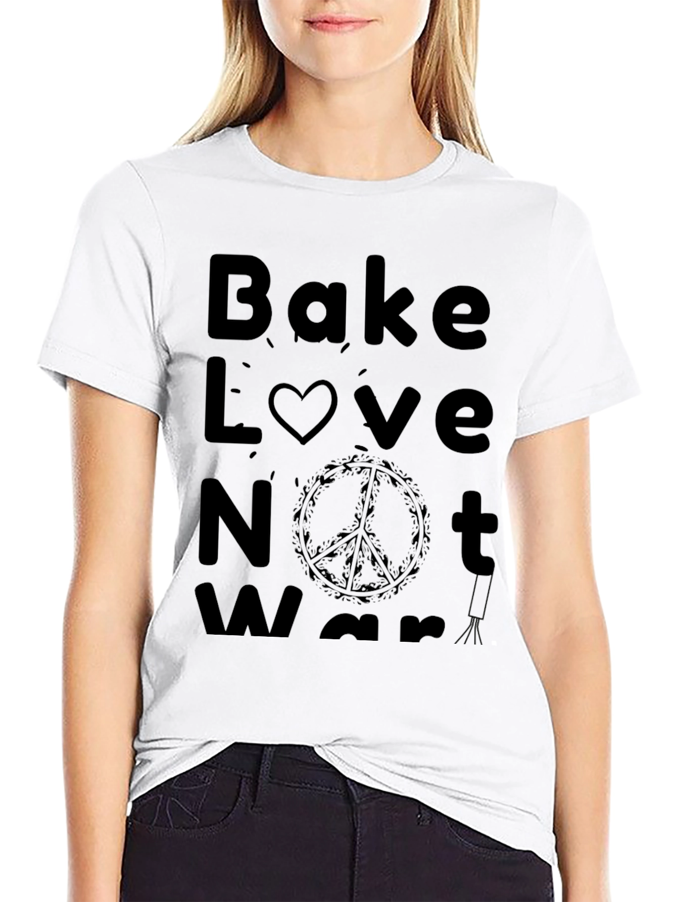 Bake Love Not War Graphic T-Shirt