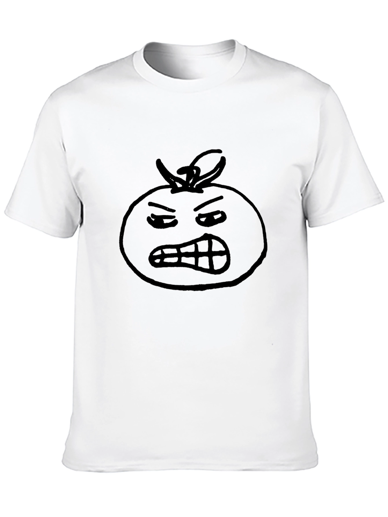 Funny Angry Tomato T-Shirt - Black Cotton Tee