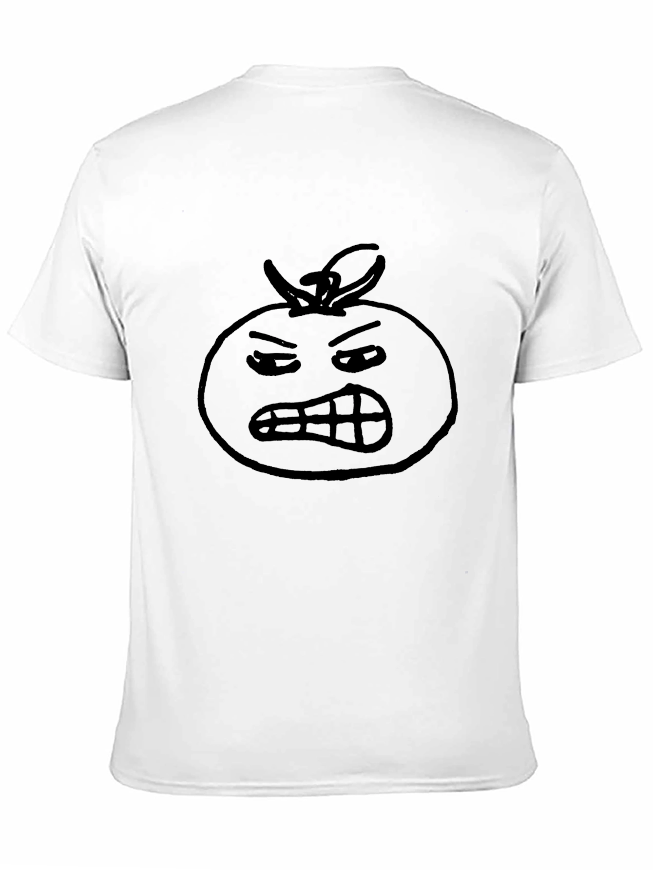 Funny Angry Tomato T-Shirt - Black Cotton Tee