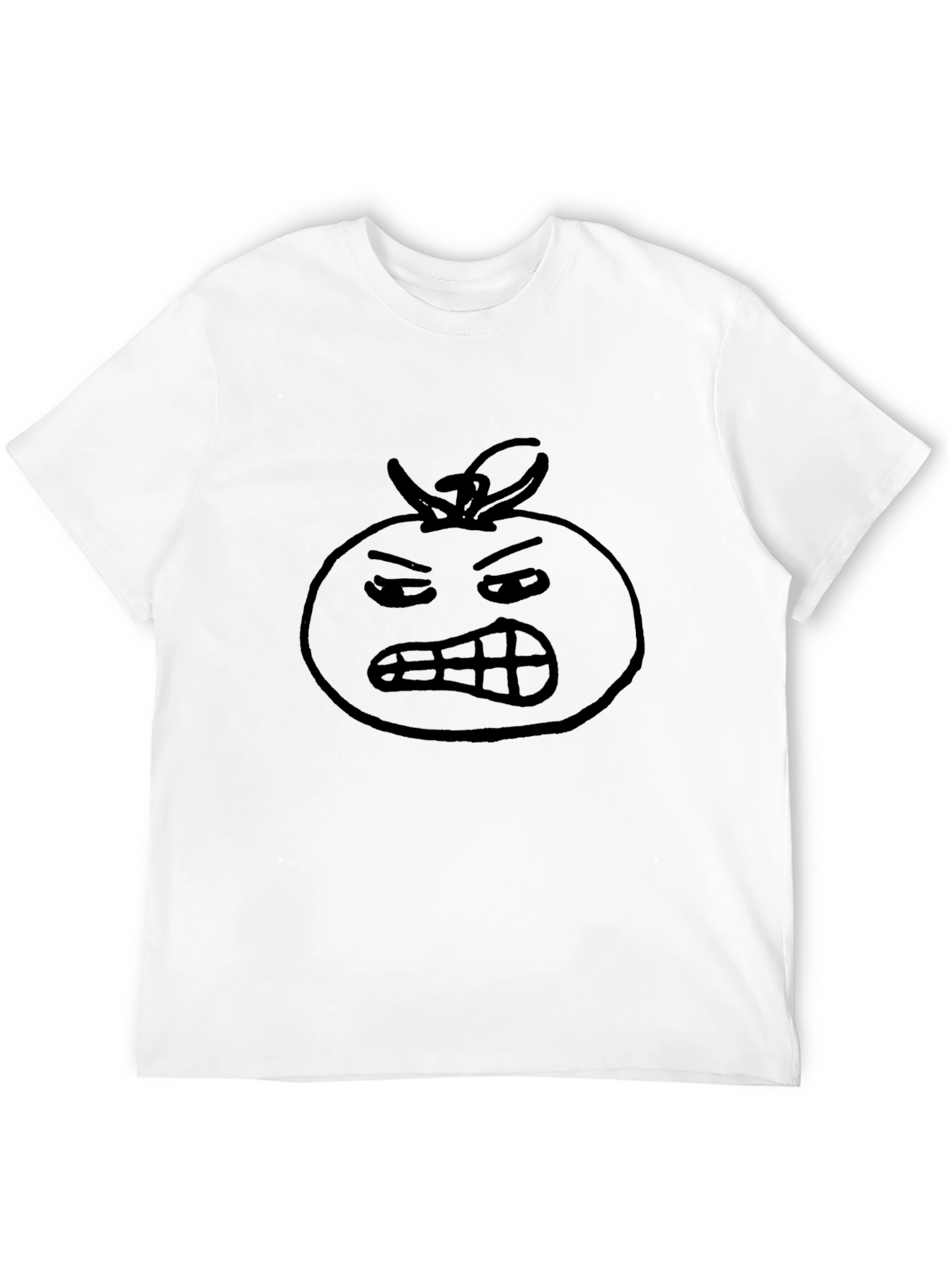 Funny Angry Tomato T-Shirt - Black Cotton Tee