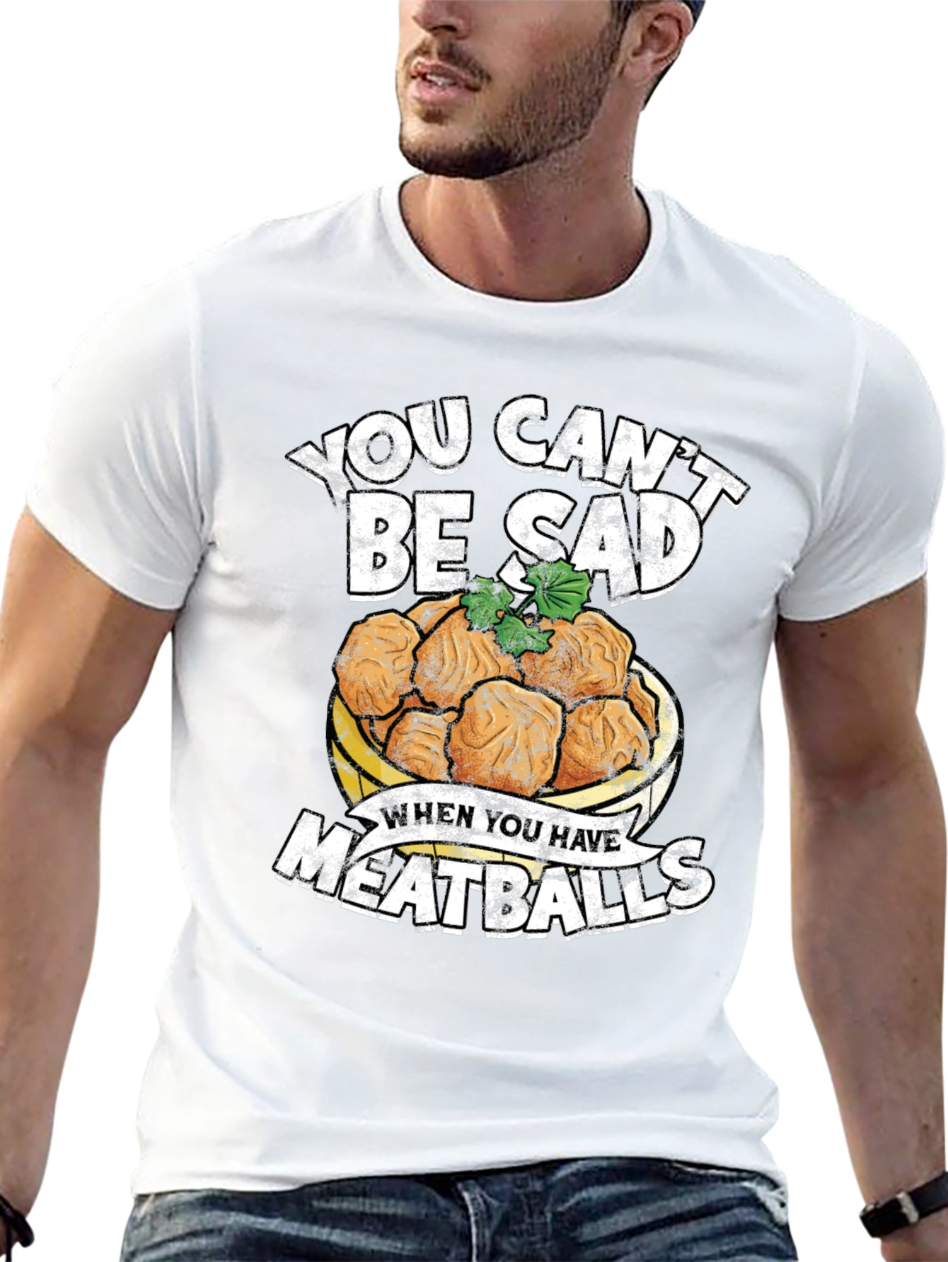 You Cant Be Sad Meatballs Graphic Tee