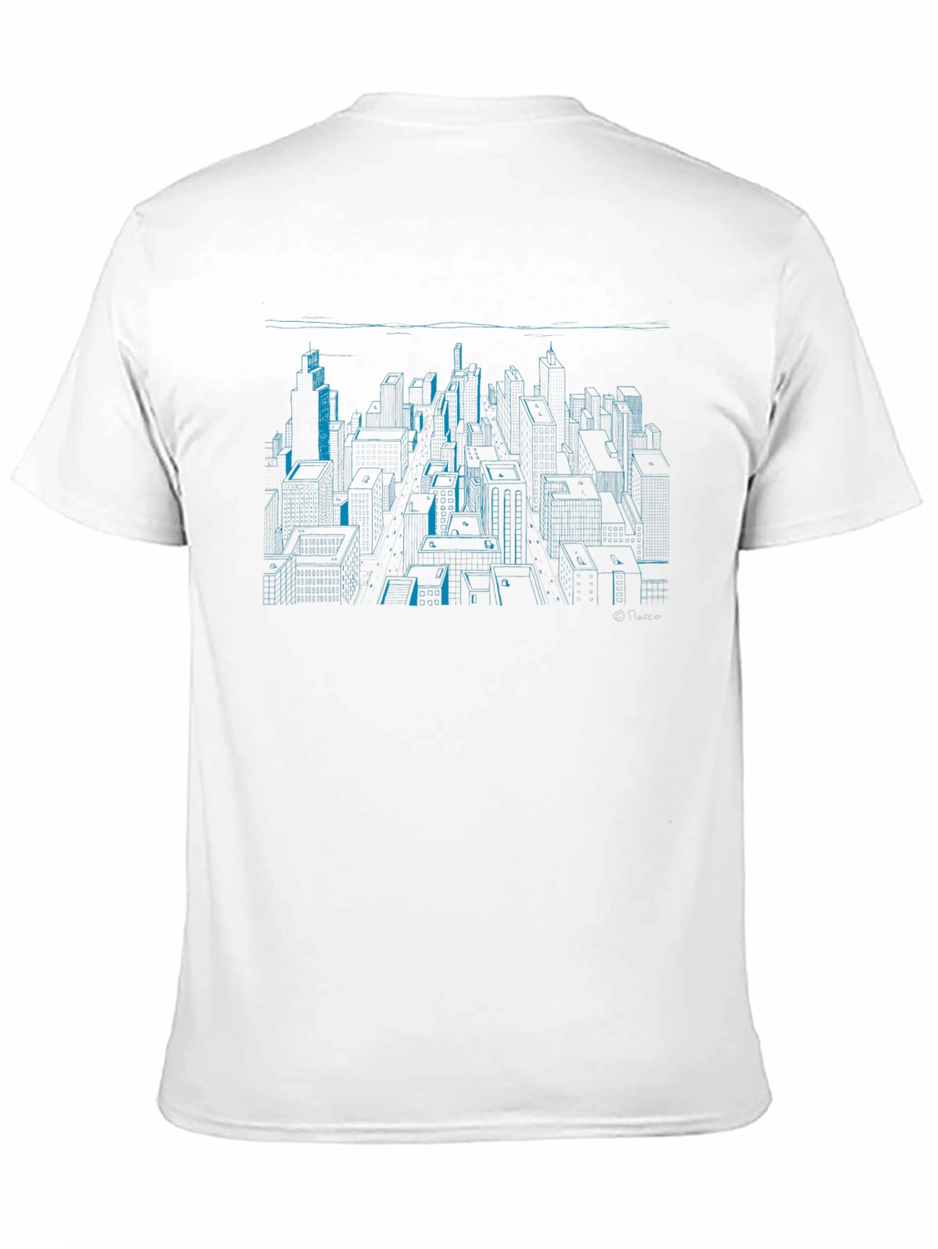 Cityscape Graphic Print Black T-Shirt