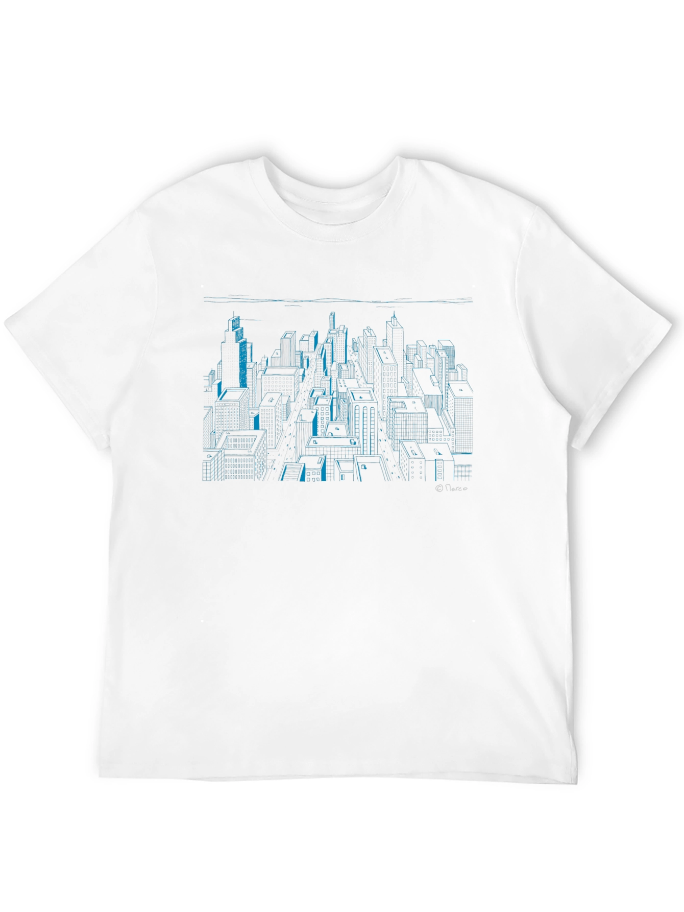 Cityscape Graphic Print Black T-Shirt
