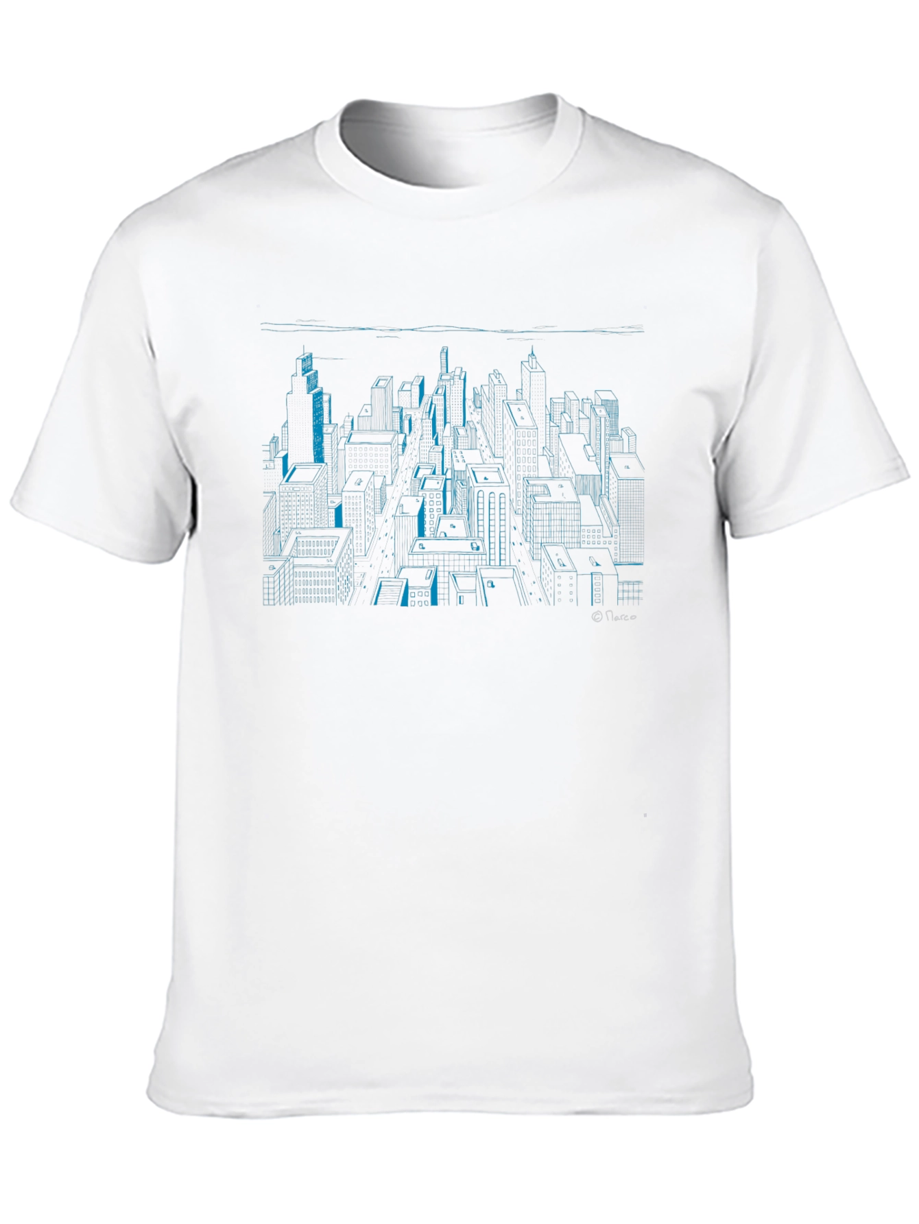 Cityscape Graphic Print Black T-Shirt
