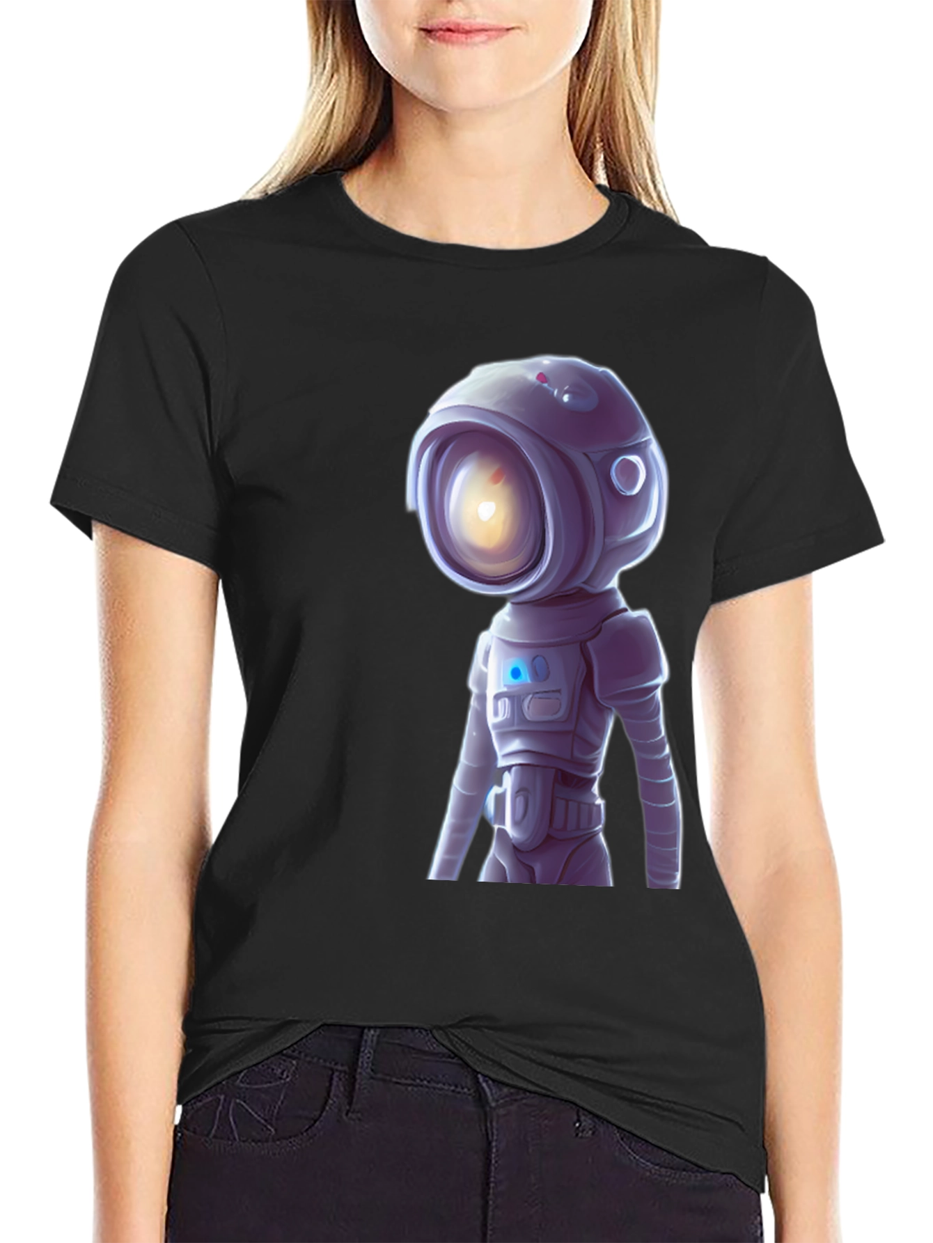 Astronaut Robot Graphic T-Shirt - Cool Sci-Fi Tee