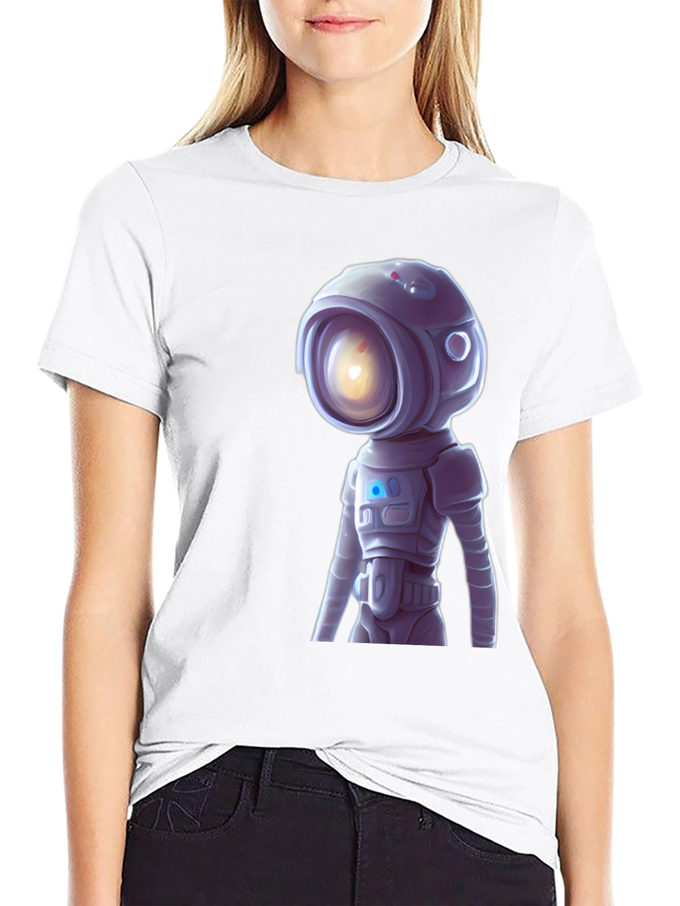 Astronaut Robot Graphic T-Shirt - Cool Sci-Fi Tee