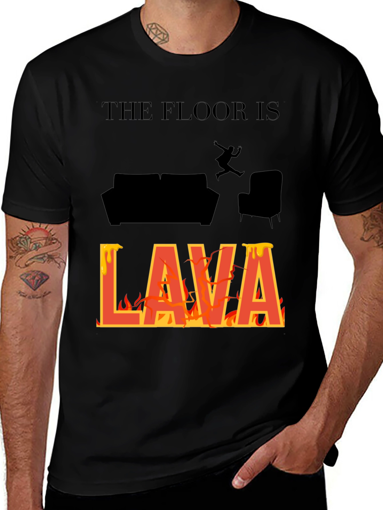 The Floor Is Lava T-Shirt Novelty Game Tee