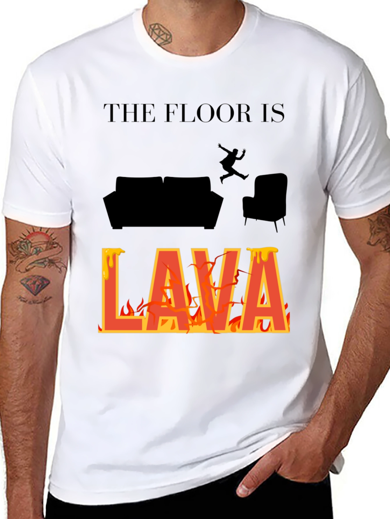 The Floor Is Lava T-Shirt Novelty Game Tee