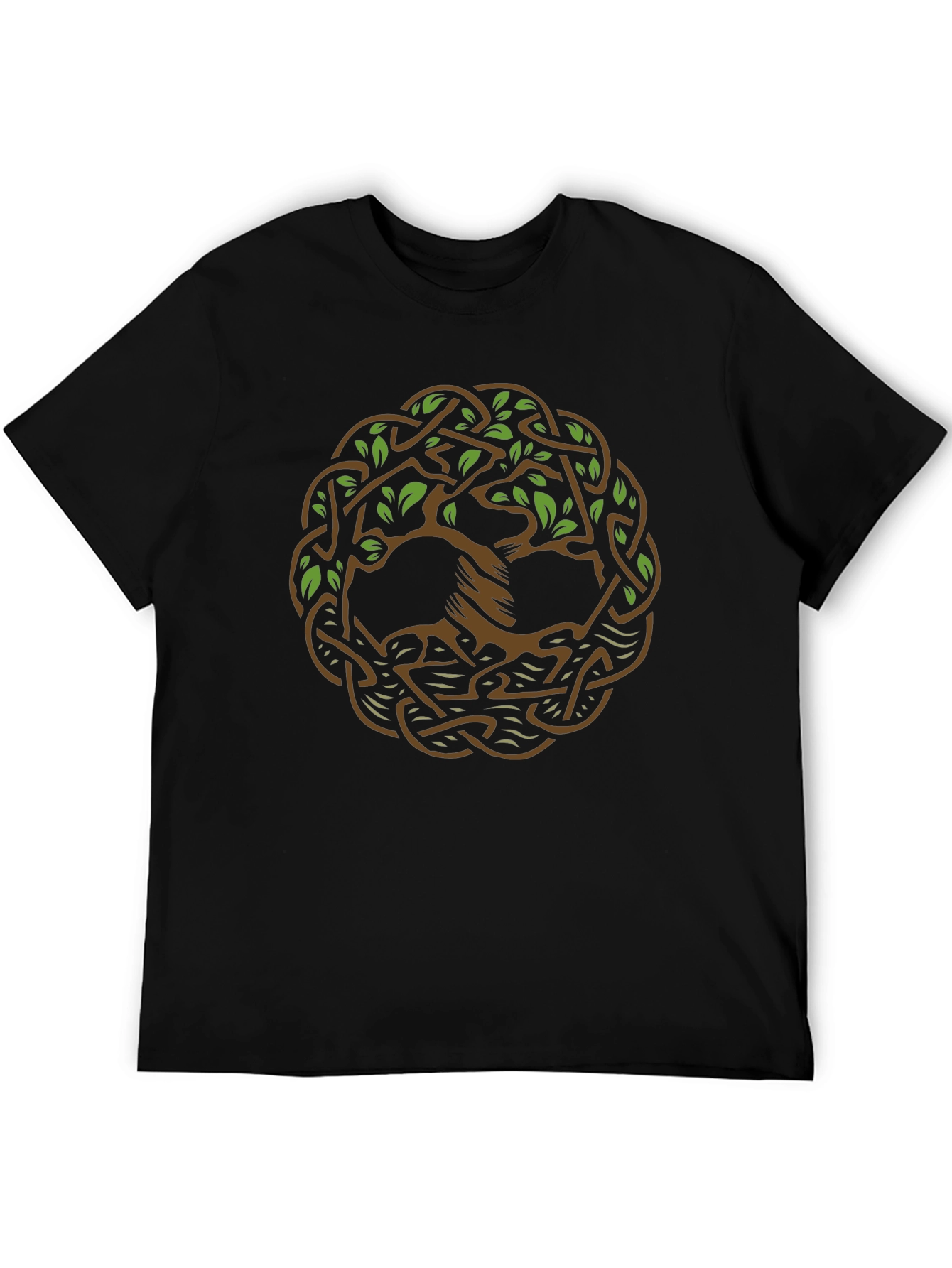 Celtic Tree of Life Graphic Tee - Black