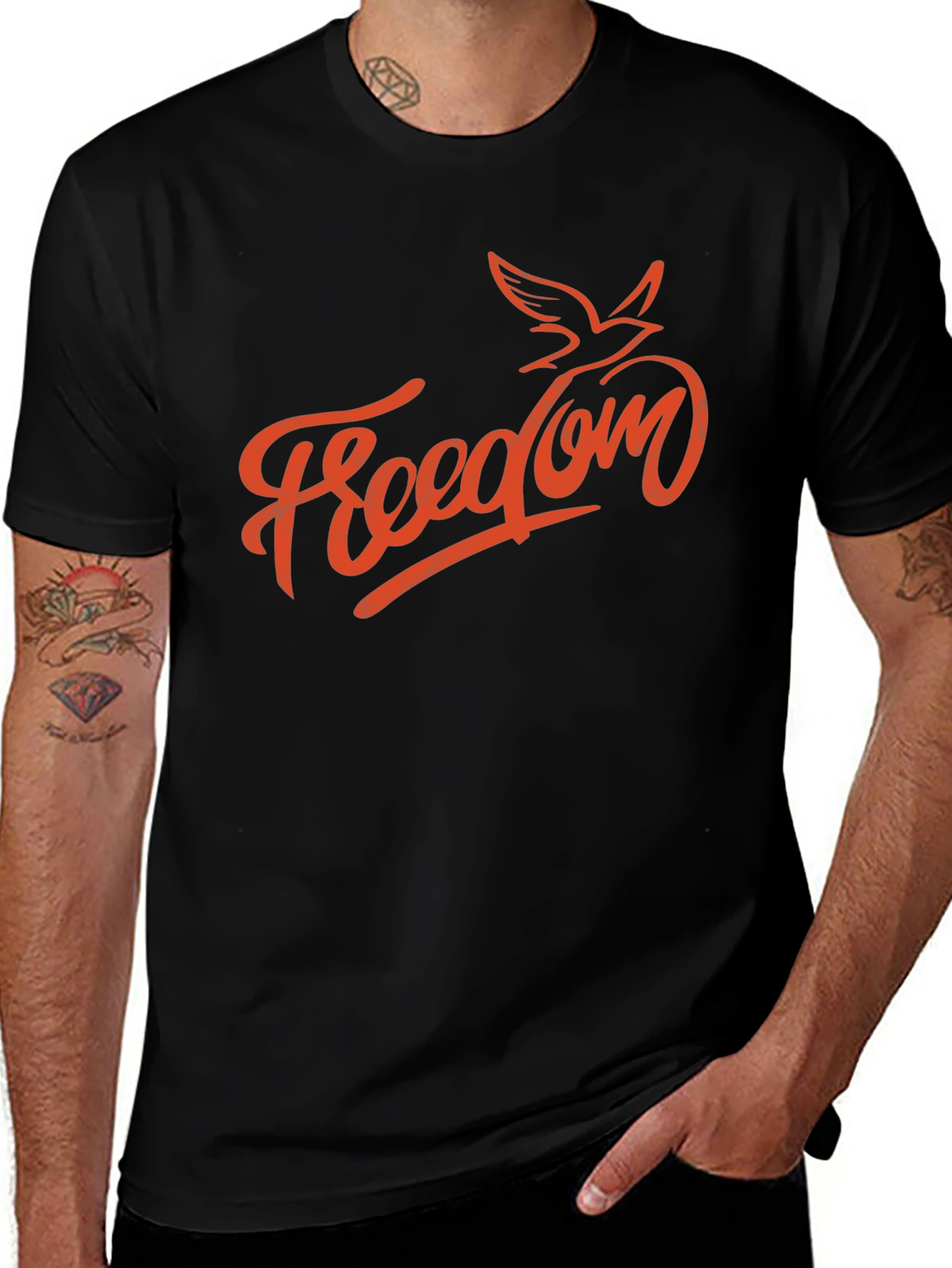 Freedom Bird Graphic Tee - Mens Casual Style