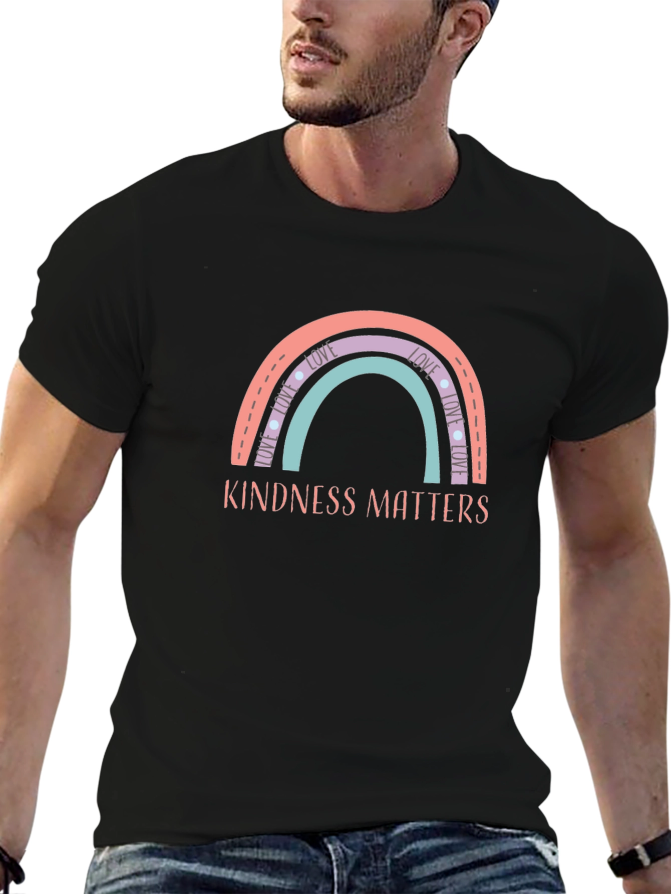 Kindness Matters Rainbow Graphic Tee