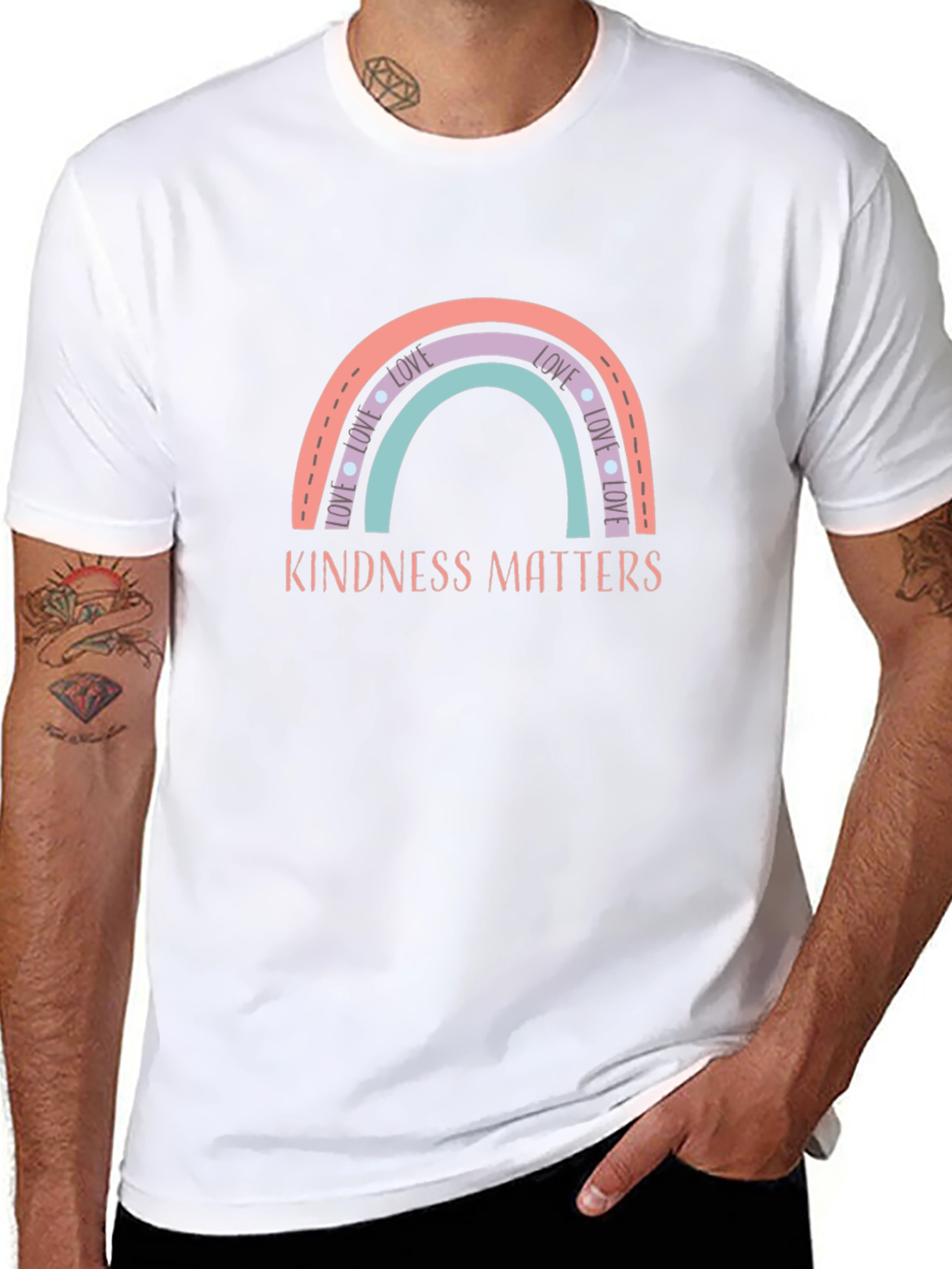 Kindness Matters Rainbow Graphic Tee