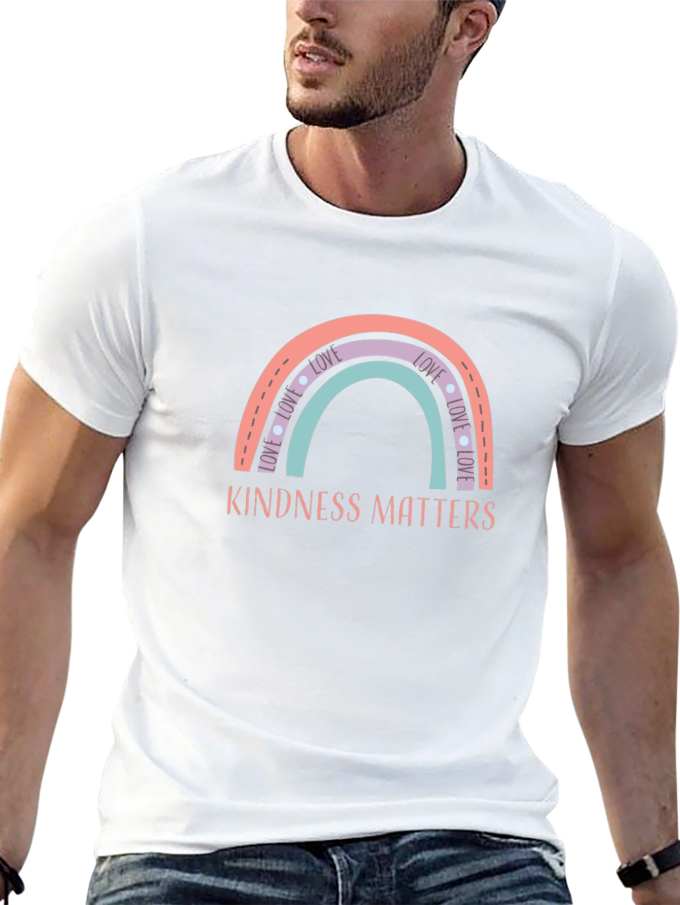 Kindness Matters Rainbow Graphic Tee